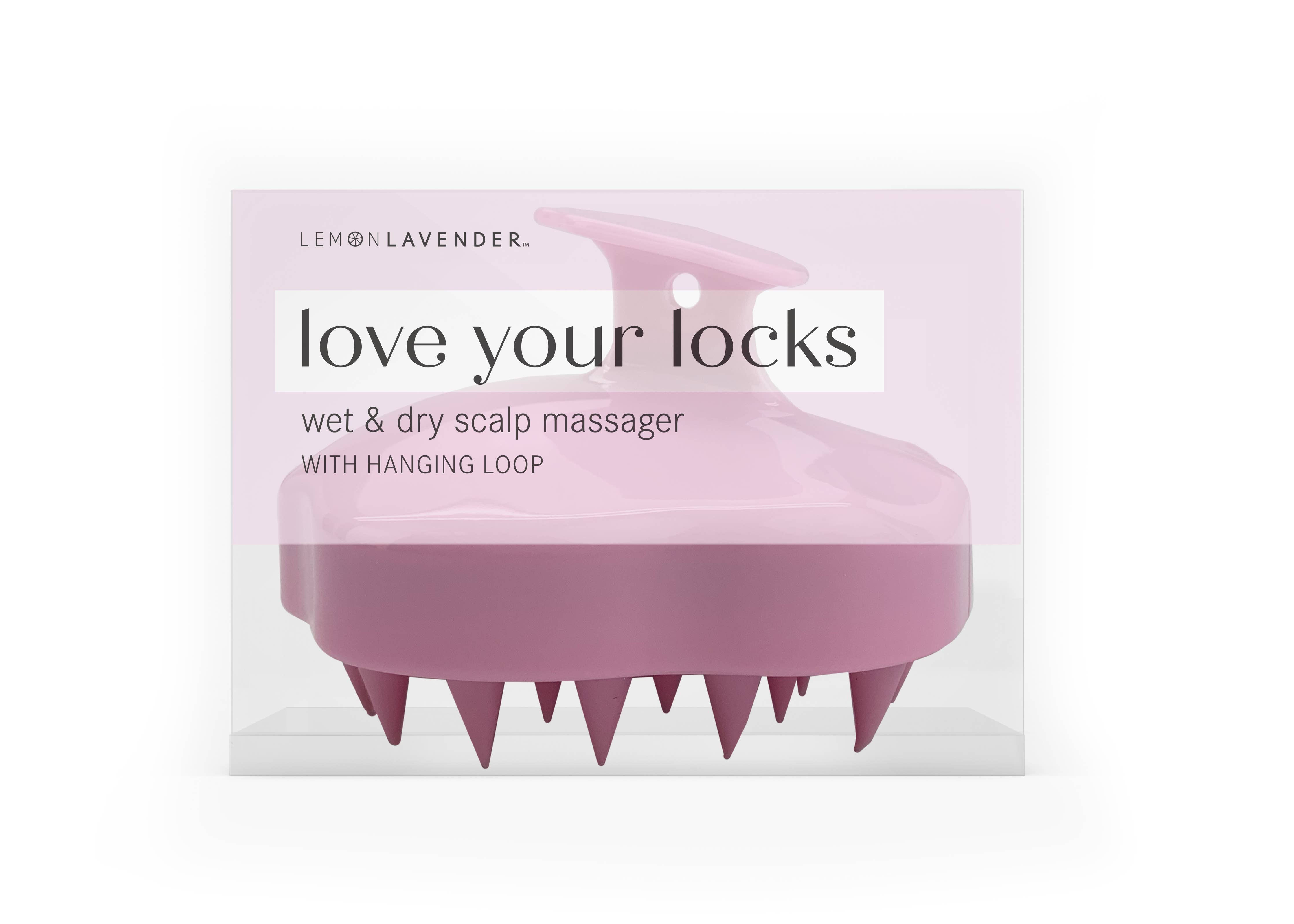 Lemon Lavender Love your Locks Wet & Dry Scalp Massager-310 Gift-DM Merchandising-The Lovely Closet, Women's Fashion Boutique in Alexandria, KY