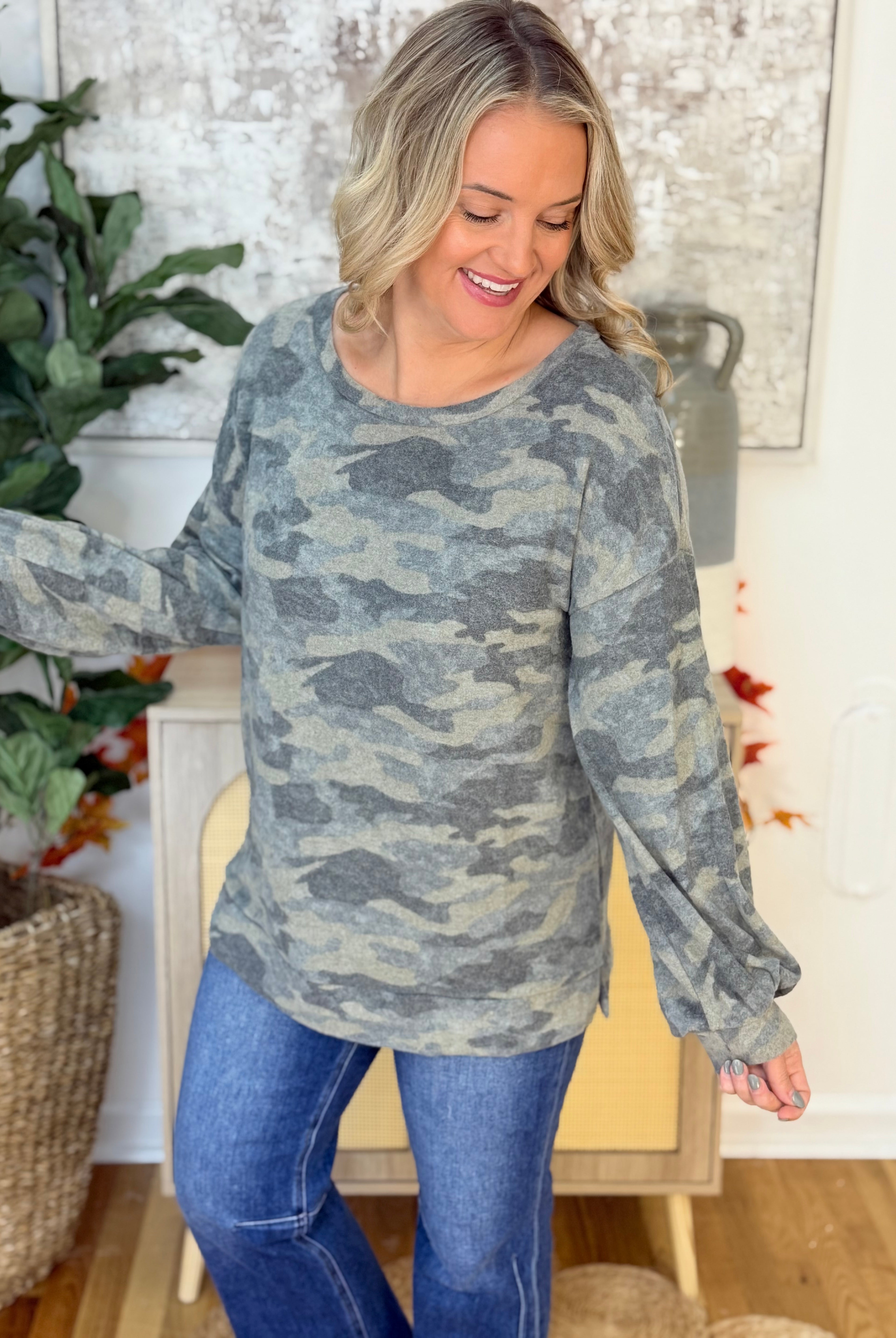 Camo Cutie Top-110 Long Sleeve Top-bibi-The Lovely Closet, Women's Fashion Boutique in Alexandria, KY