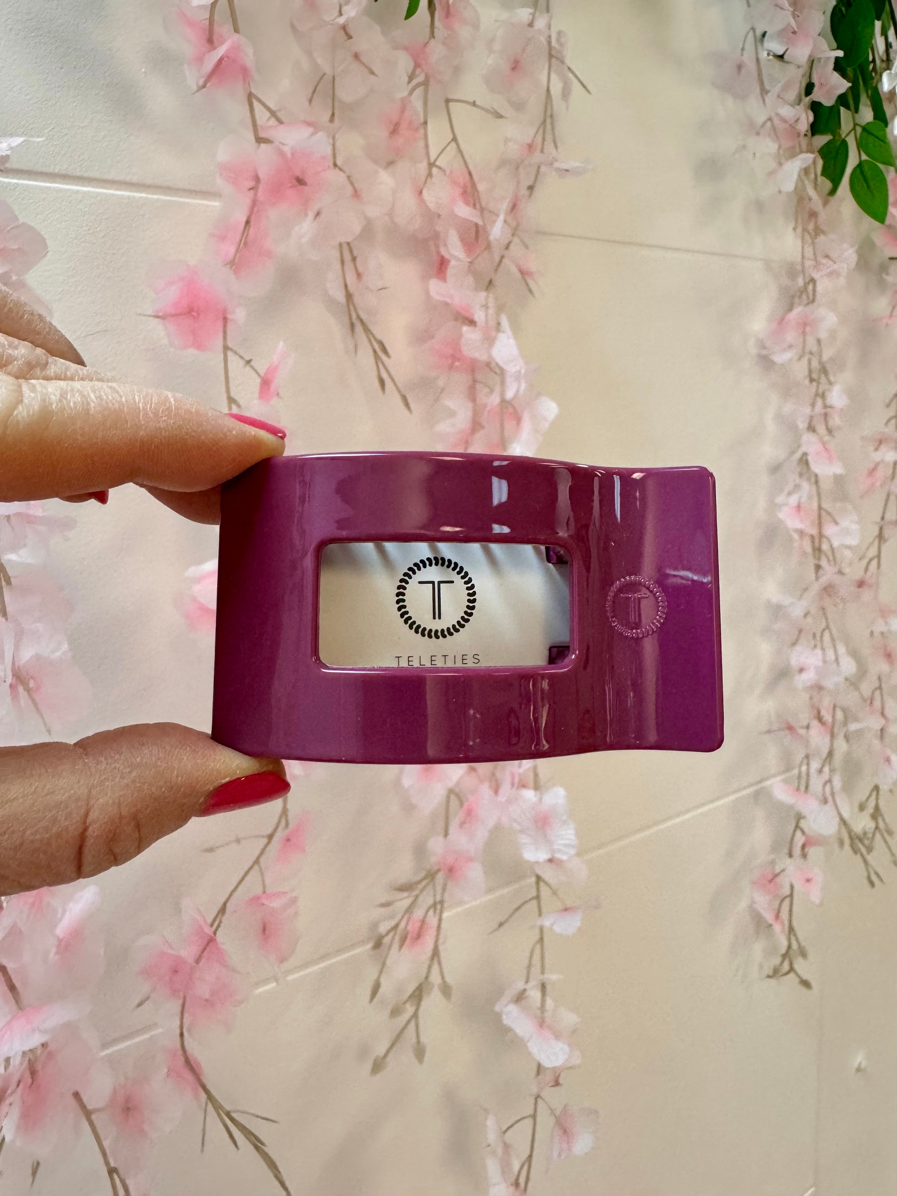 Teleties Flat Rectangle Hair Clip-280 Accessories-TELETIES-The Lovely Closet, Women's Fashion Boutique in Alexandria, KY