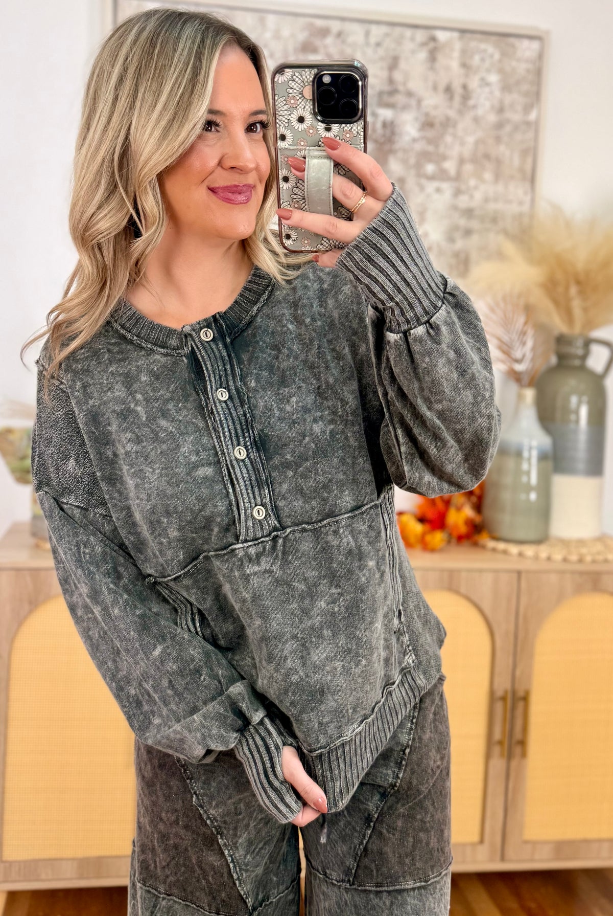 Natural Ease Pullover - Ash-110 Long Sleeve Top-J.Her-The Lovely Closet, Women's Fashion Boutique in Alexandria, KY