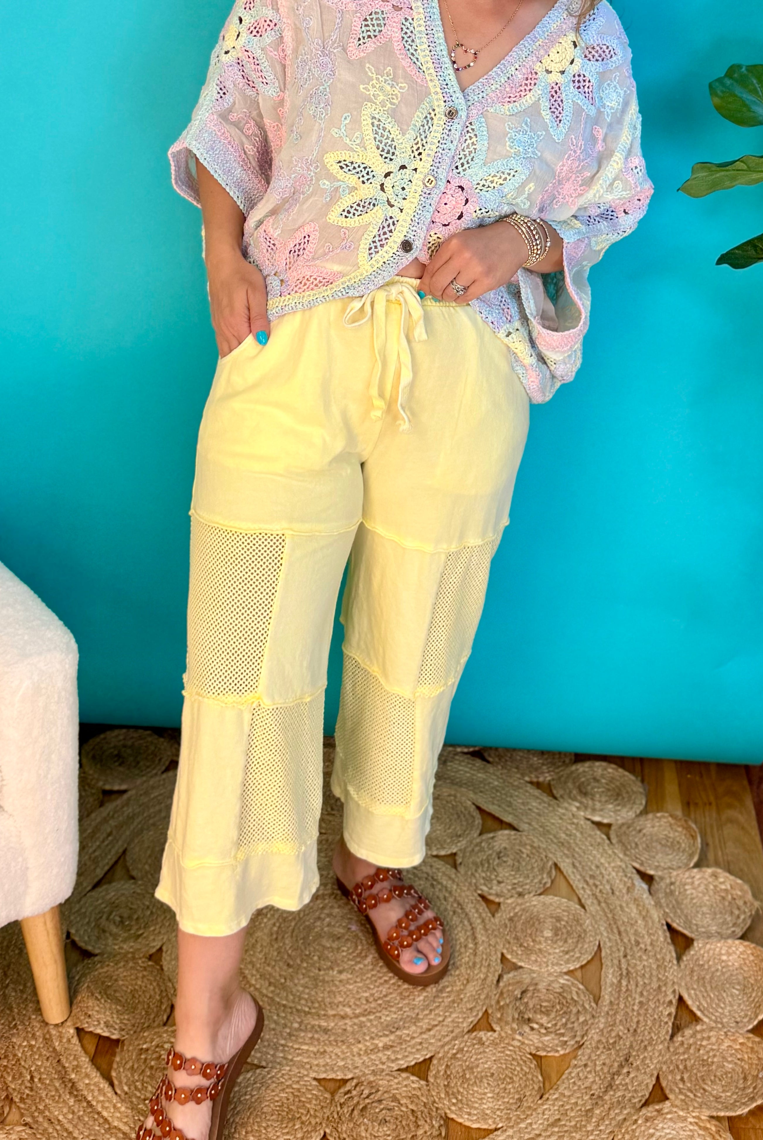 Sunshine Soul Mineral Wash Bottoms-240 Pants-J.Her-The Lovely Closet, Women's Fashion Boutique in Alexandria, KY