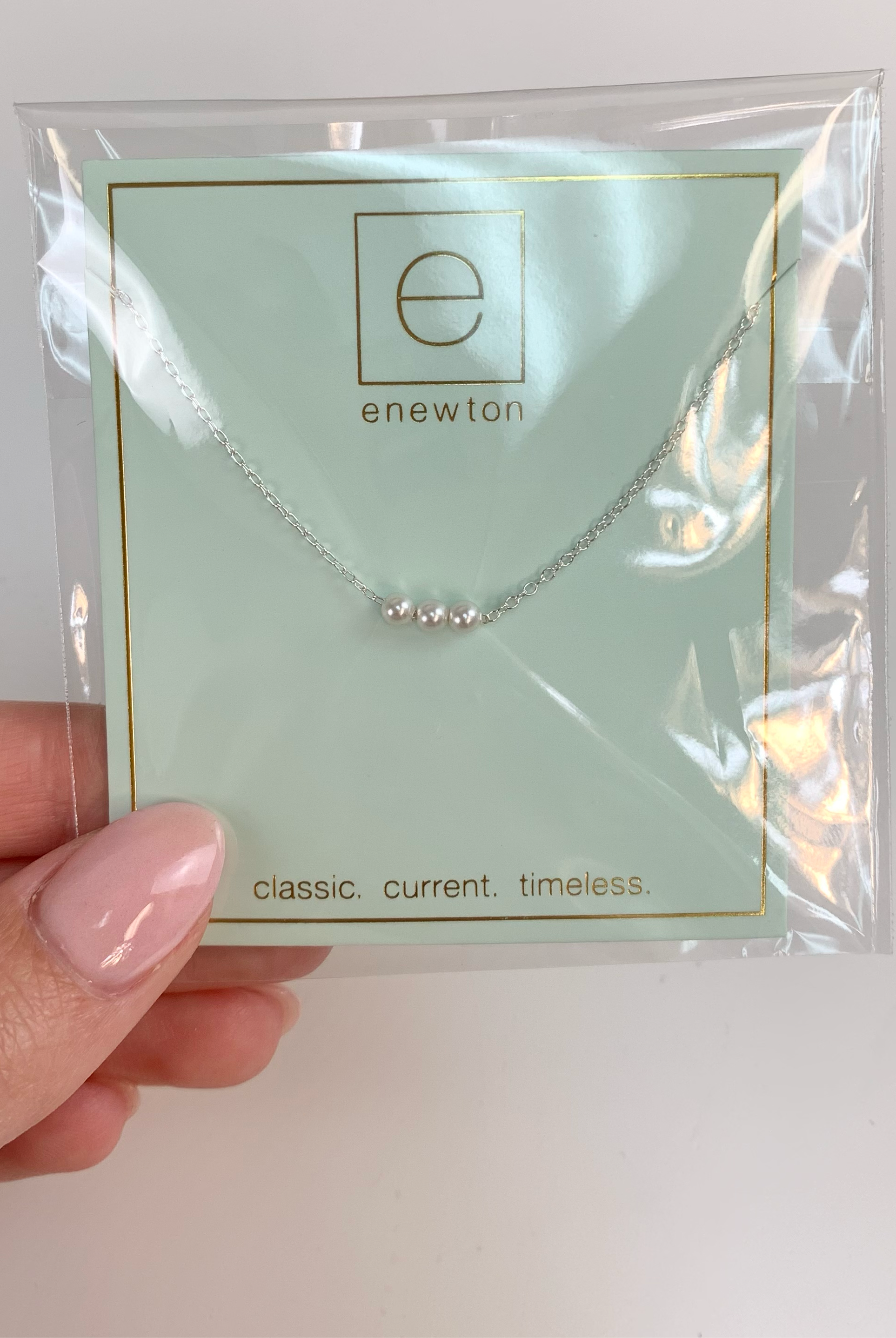 16” Sterling Pearl Joy Necklace-260 eNewton-eNewton-The Lovely Closet, Women's Fashion Boutique in Alexandria, KY