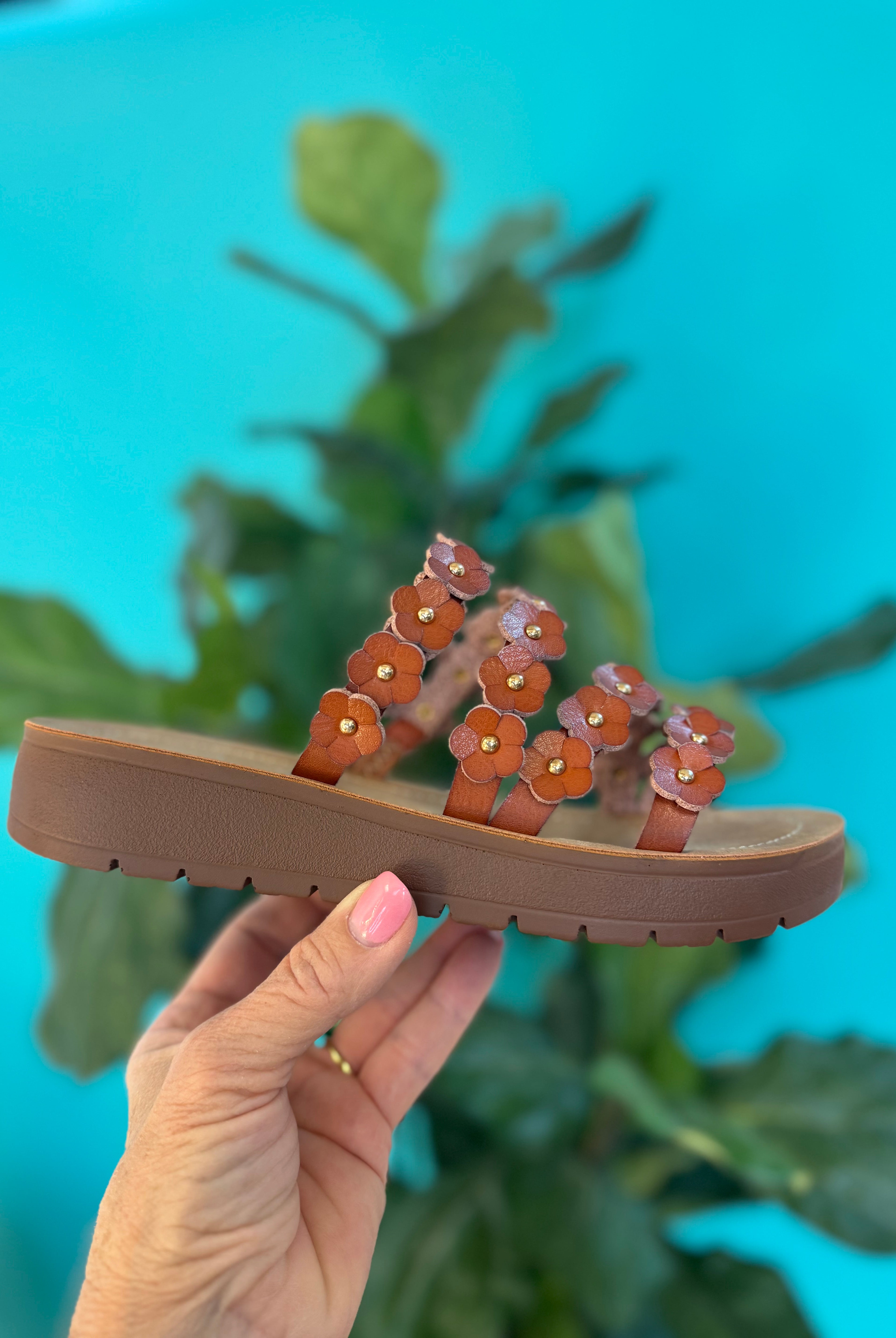 Corkys Garden Party Sandal - Cognac-270 Shoes-Corkys-The Lovely Closet, Women's Fashion Boutique in Alexandria, KY