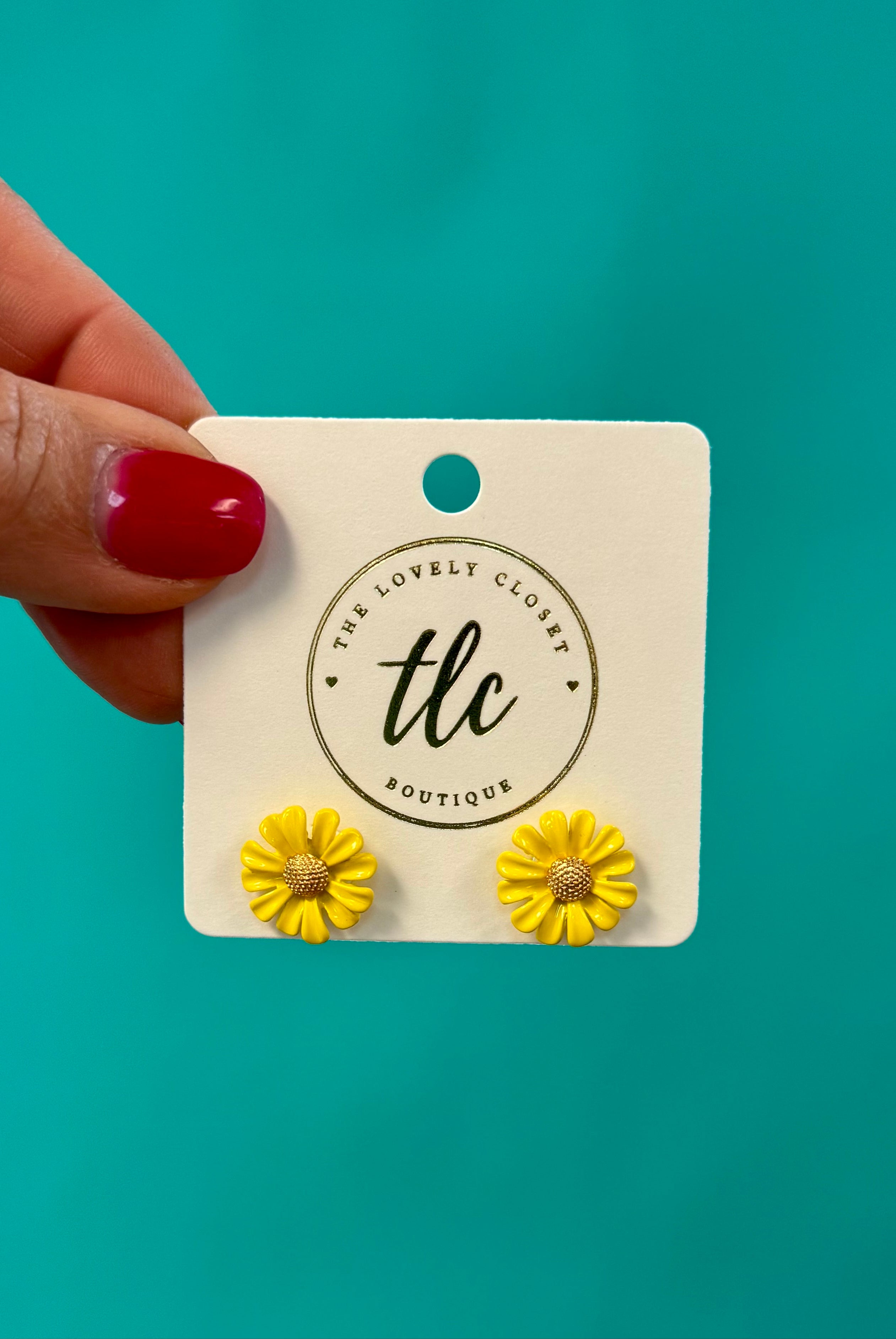 Sweet Yellow Daisy Post Earring-280 Accessories-judson-The Lovely Closet, Women's Fashion Boutique in Alexandria, KY