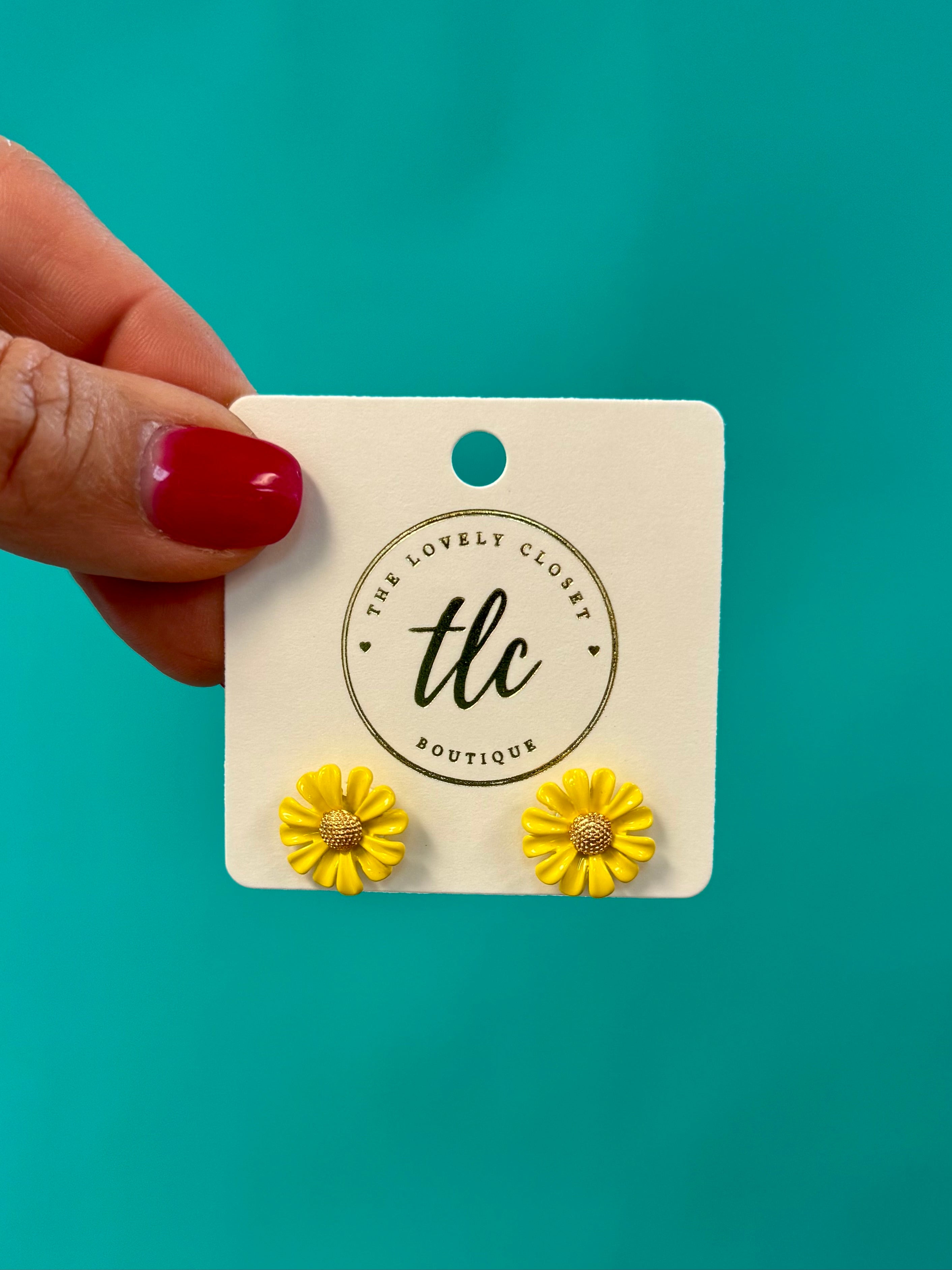 Sweet Yellow Daisy Post Earring-280 Accessories-judson-The Lovely Closet, Women's Fashion Boutique in Alexandria, KY