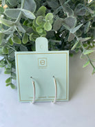 Oval Sterling 1" Hoop Textured Earring-260 eNewton-enewton-The Lovely Closet, Women's Fashion Boutique in Alexandria, KY