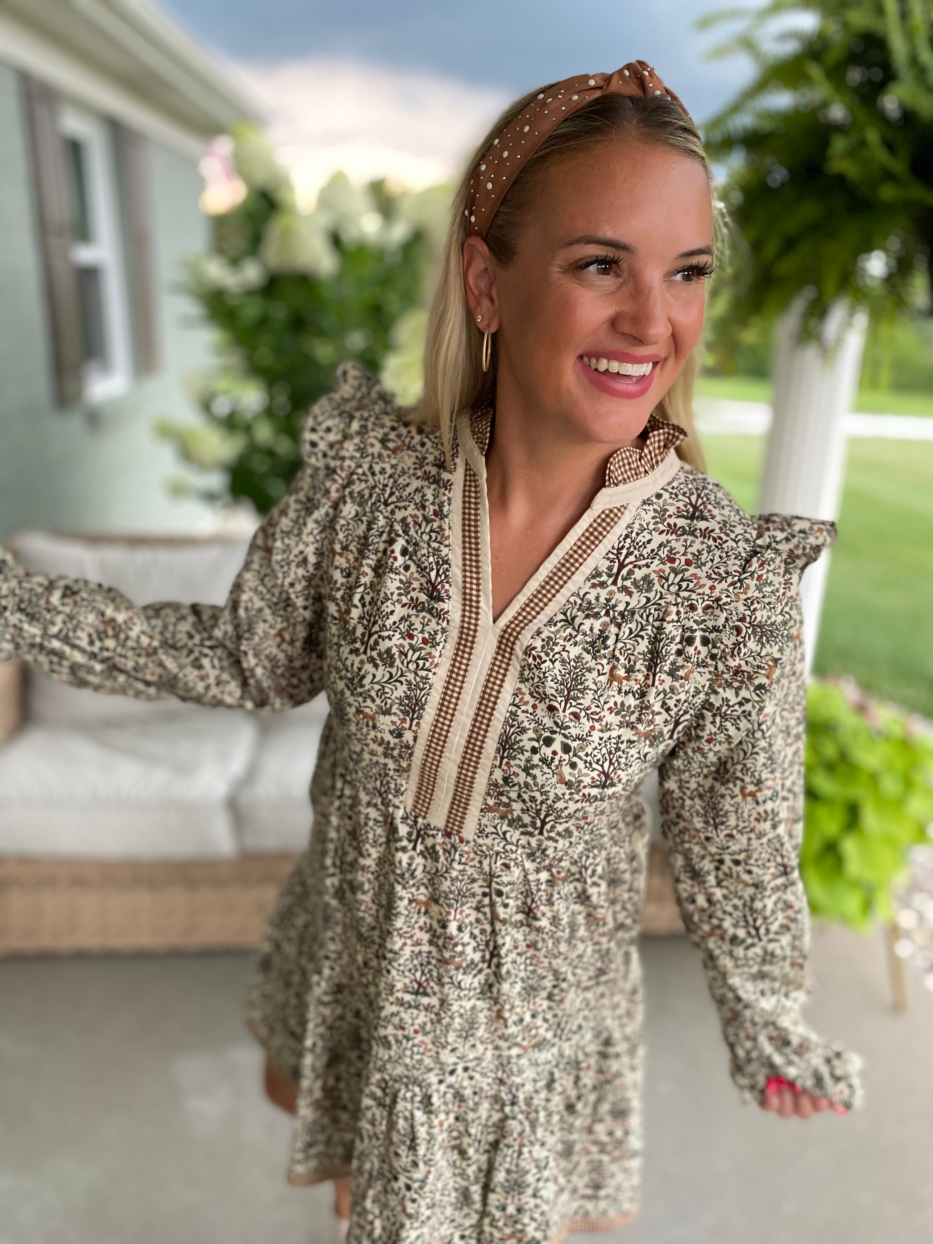 Whimsical Woodland Dress-180 Dresses-GIGIO-The Lovely Closet, Women's Fashion Boutique in Alexandria, KY