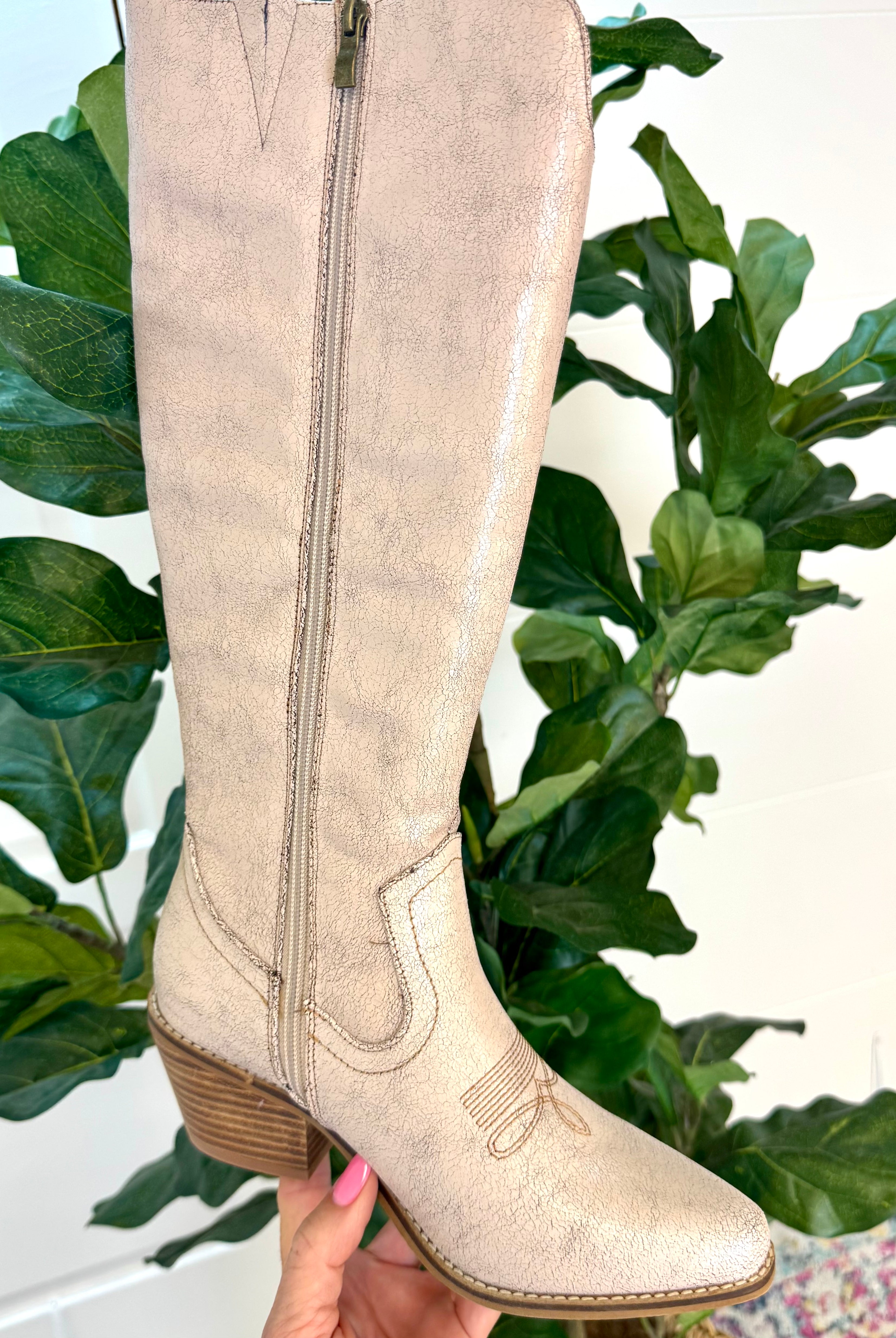 Corkys Hat's Off - Putty Crackle Boot-270 Shoes-Corkys-The Lovely Closet, Women's Fashion Boutique in Alexandria, KY