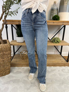 Risen - High Rise Relaxed Straight Jeans-210 Jeans-Risen-The Lovely Closet, Women's Fashion Boutique in Alexandria, KY