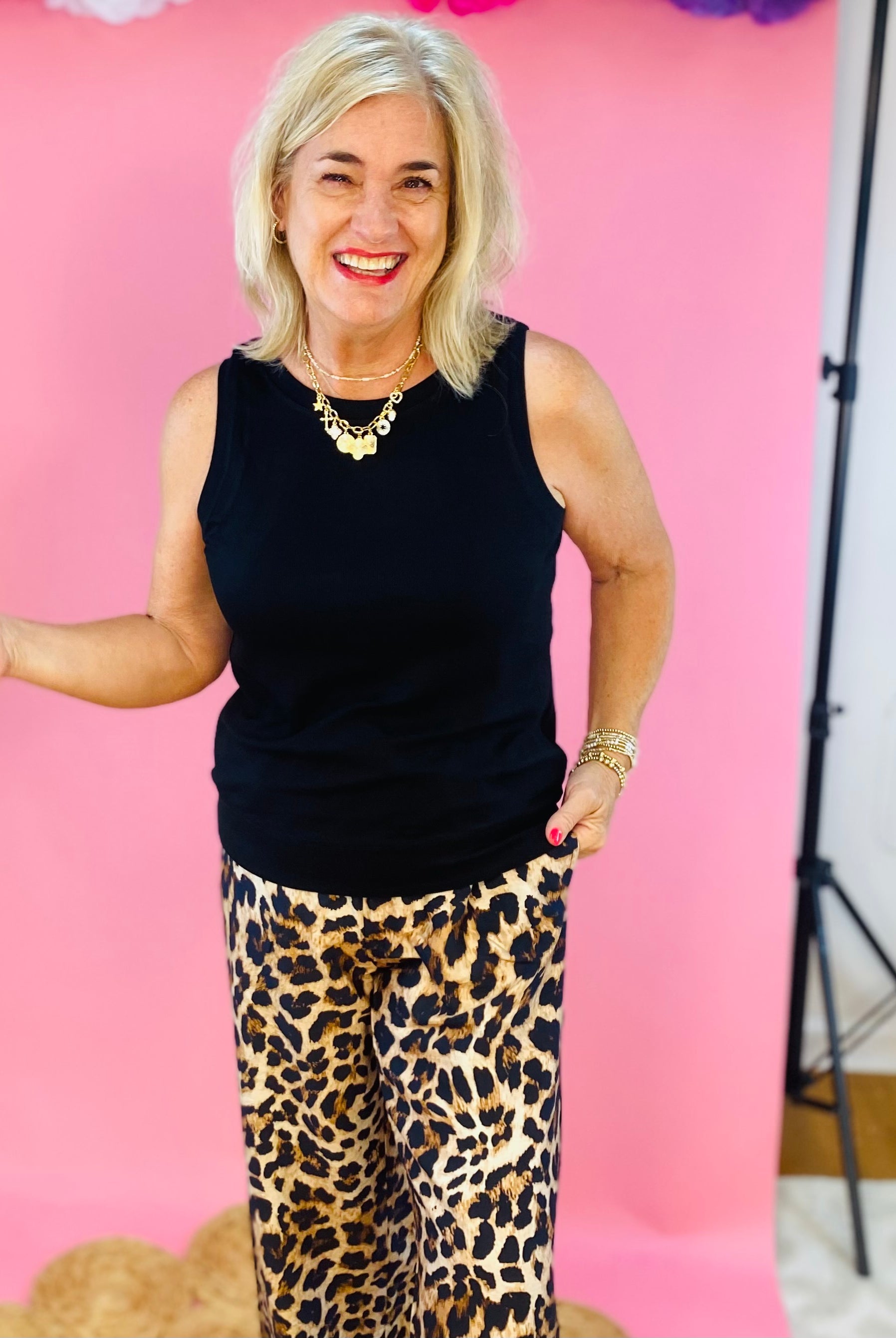 Animal Print Palazzo Pant-240 Pants-The Lovely Closet-The Lovely Closet, Women's Fashion Boutique in Alexandria, KY