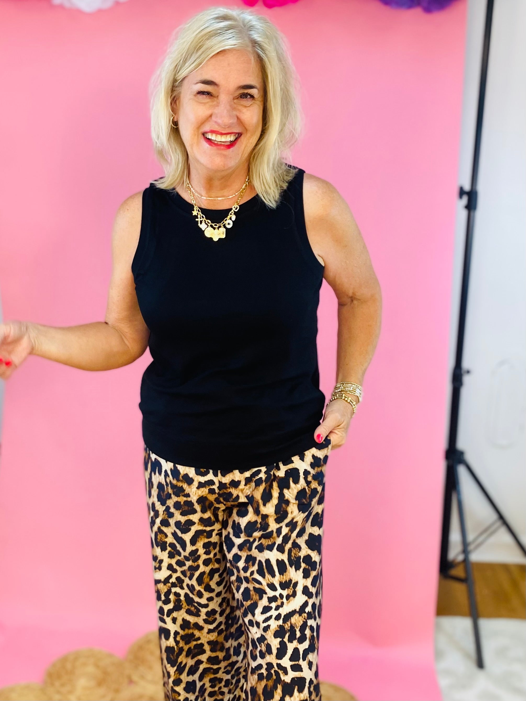 Animal Print Palazzo Pant-240 Pants-The Lovely Closet-The Lovely Closet, Women's Fashion Boutique in Alexandria, KY
