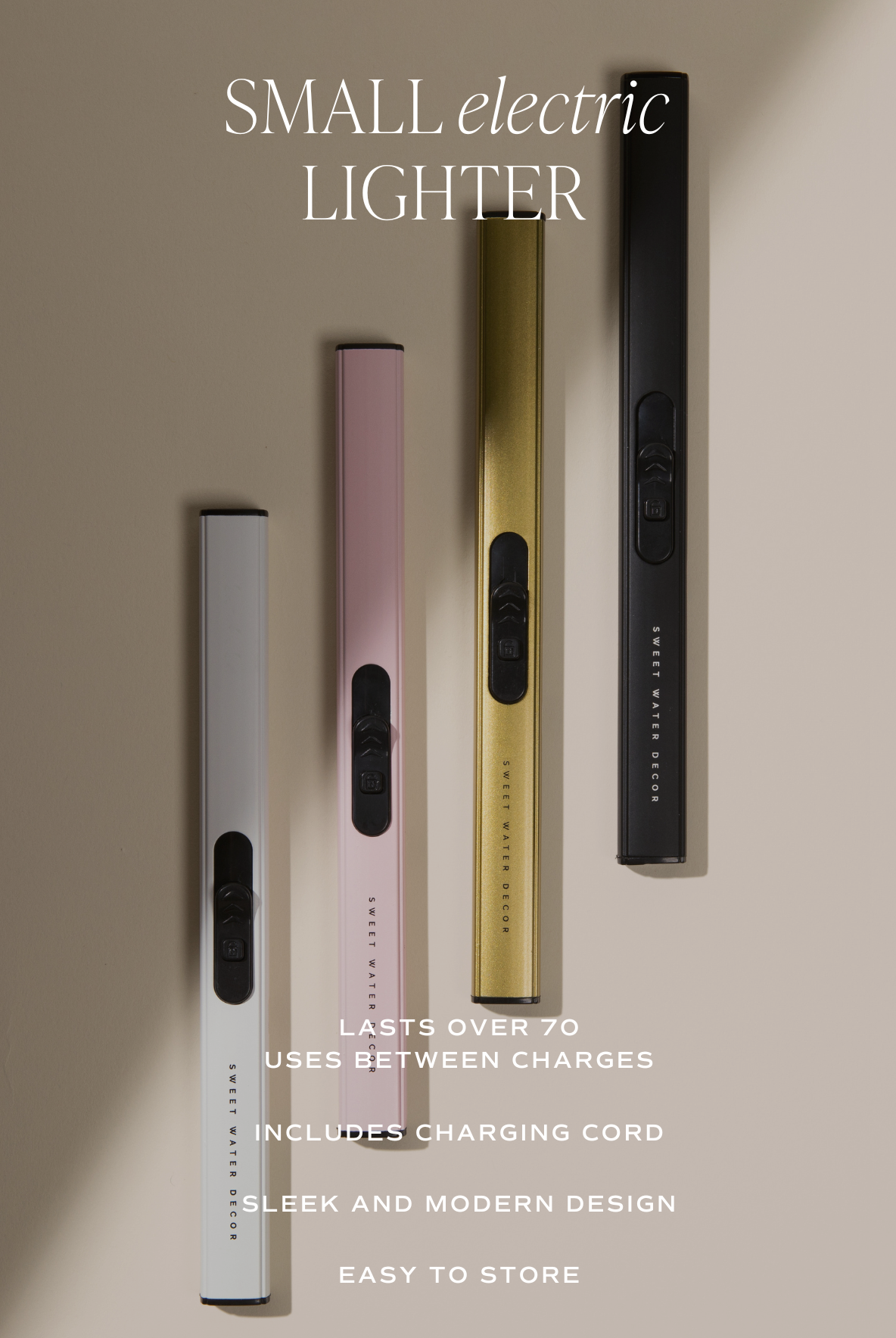 Red Rechargeable Electric Lighter-310 Gift-Sweet Water Decor-The Lovely Closet, Women's Fashion Boutique in Alexandria, KY