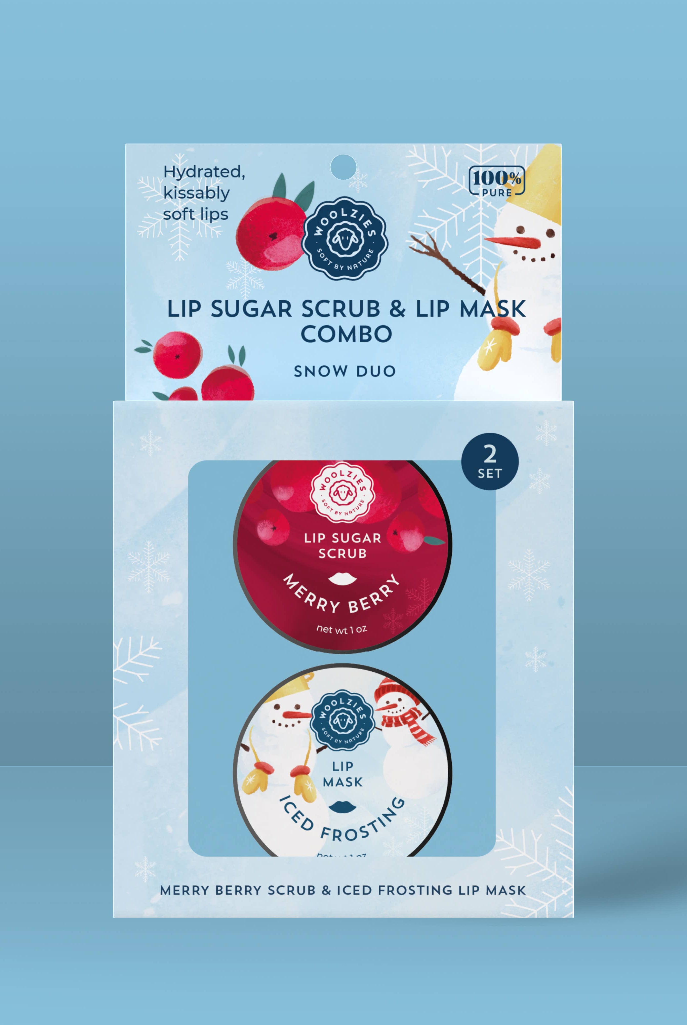 Lip Sugar Scrub & Lip Mask Snow Duo: Original-350 Holiday-Woolzies-The Lovely Closet, Women's Fashion Boutique in Alexandria, KY