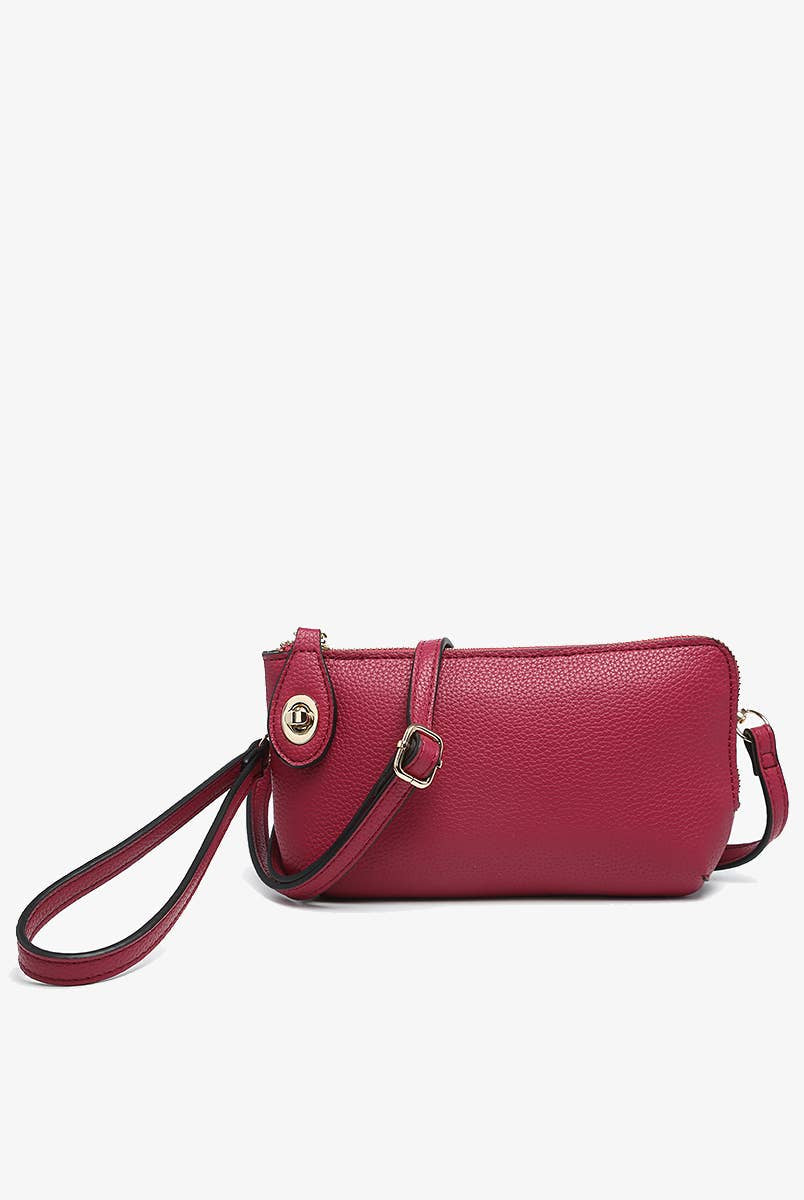 Kendall Crossbody/Wristlet - Dark Ruby-290 Bag/Handbags-Jen & Co.-The Lovely Closet, Women's Fashion Boutique in Alexandria, KY