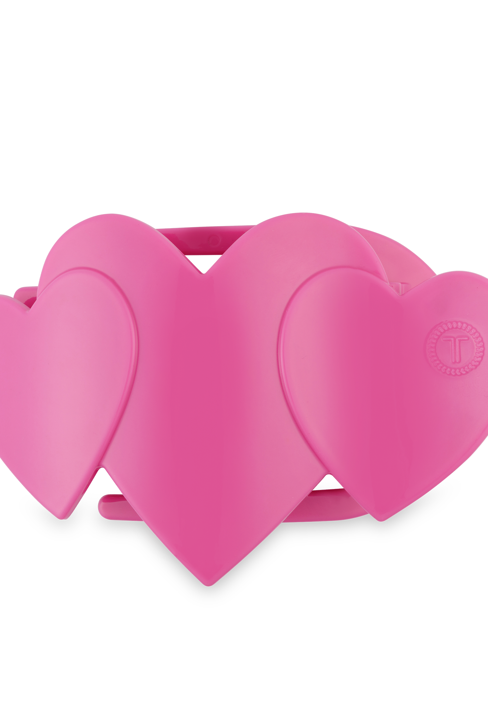 Flat Hair Clip | Medium | Pink Heart to Heart-300 Headwear-TELETIES-The Lovely Closet, Women's Fashion Boutique in Alexandria, KY