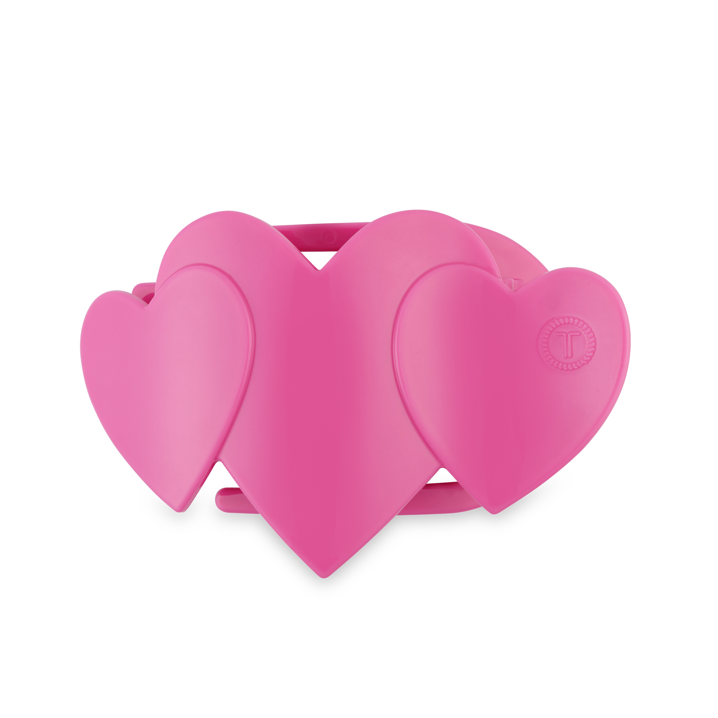 Flat Hair Clip | Medium | Pink Heart to Heart-300 Headwear-TELETIES-The Lovely Closet, Women's Fashion Boutique in Alexandria, KY