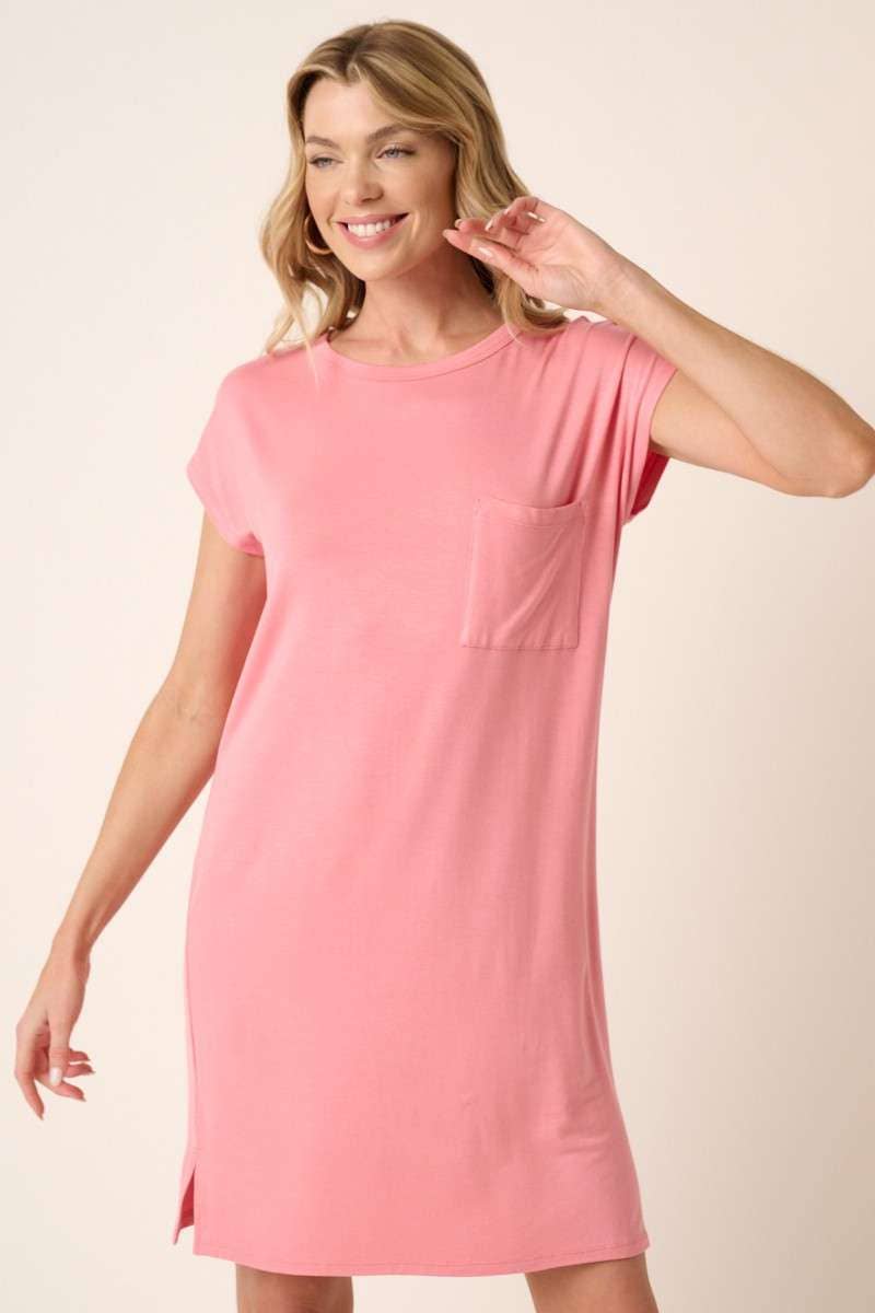 FINAL SALE Natural Bamboo Dress - Rose-180 Dresses-mittoshop-The Lovely Closet, Women's Fashion Boutique in Alexandria, KY