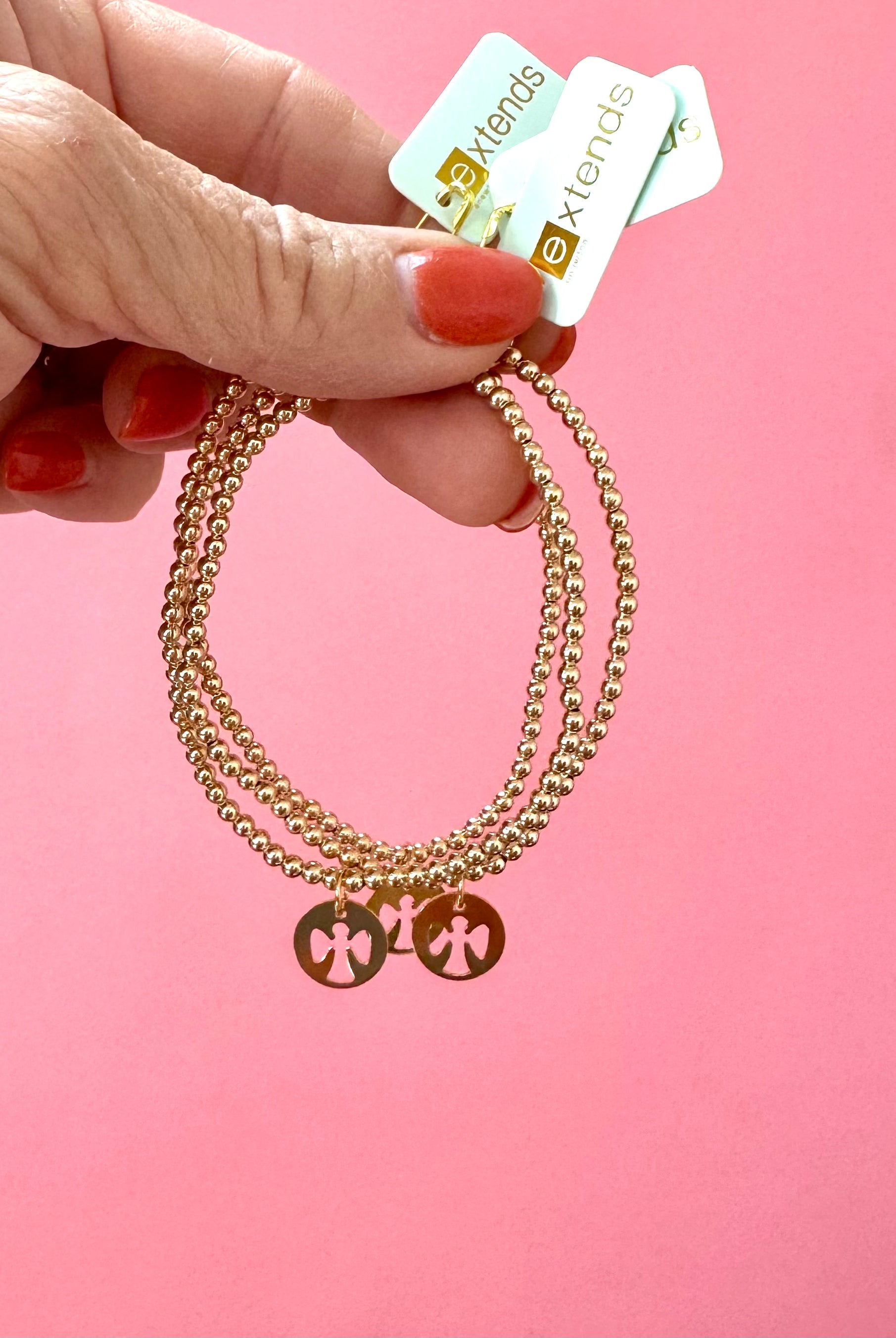 EXTENDS Classic Gold 3mm Guardian Angel Disc-260 eNewton-enewton-The Lovely Closet, Women's Fashion Boutique in Alexandria, KY