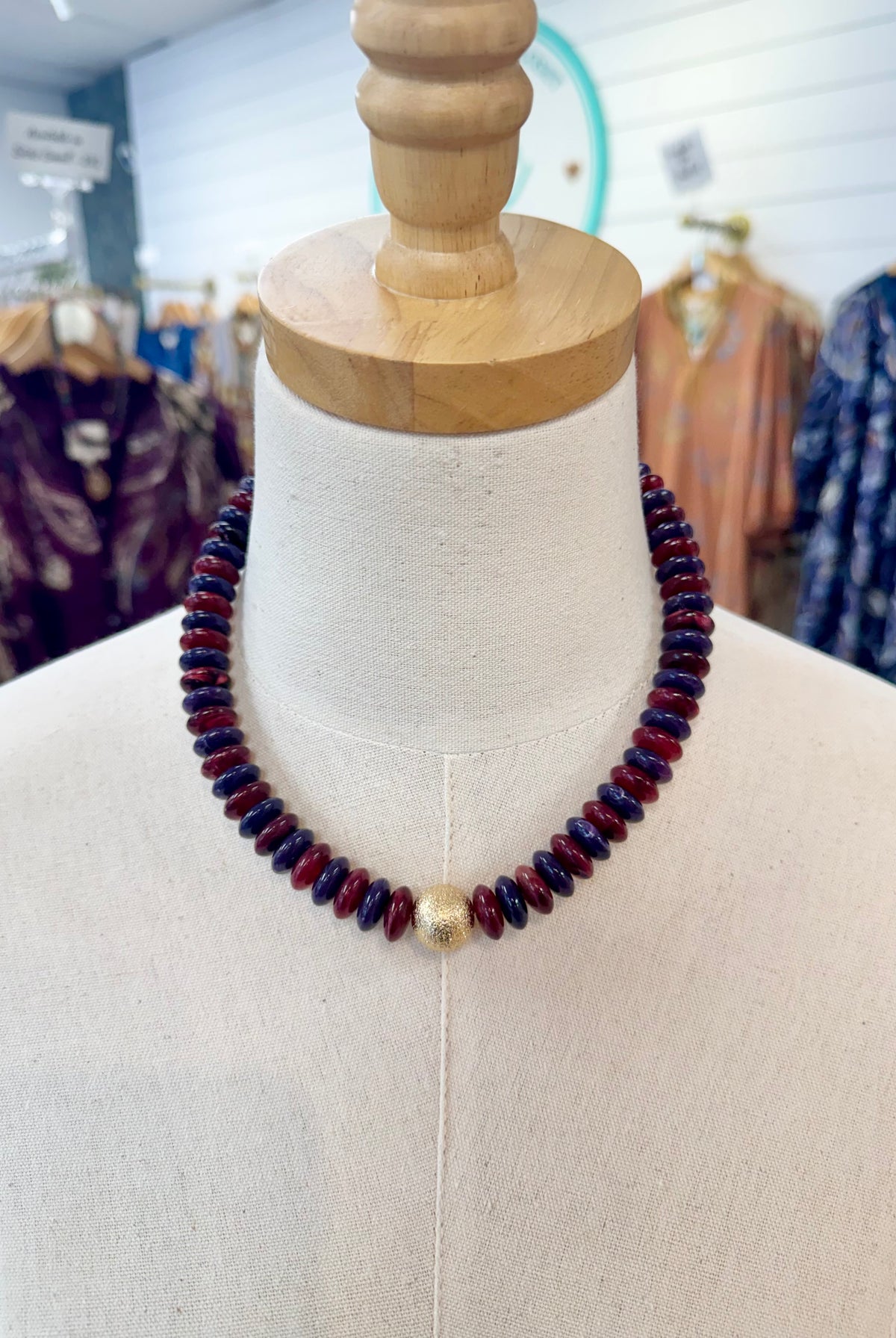 Huckleberry Candy Bead Necklace-280 Accessories-Golden Stella-The Lovely Closet, Women's Fashion Boutique in Alexandria, KY