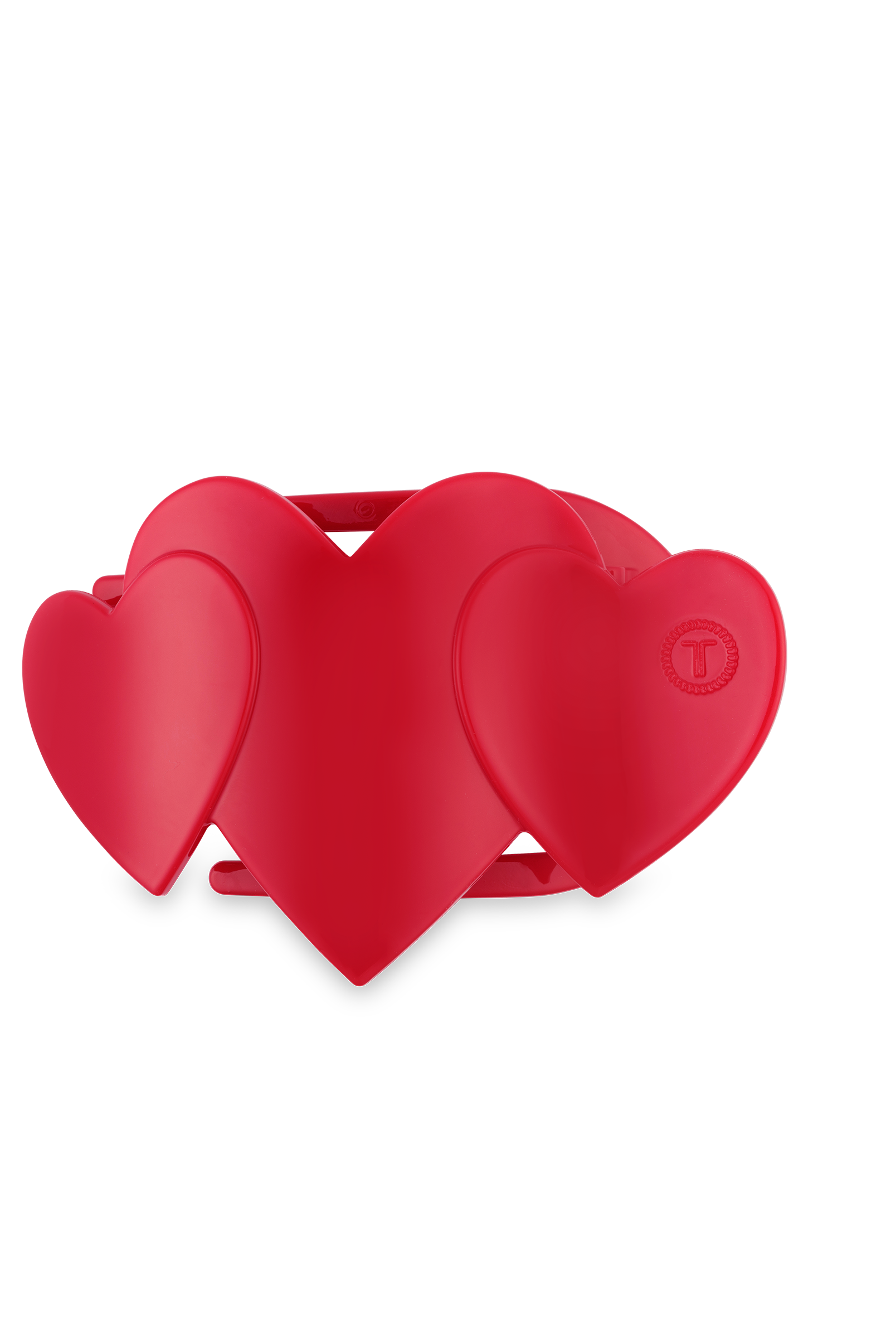 Flat Hair Clip | Tiny | Red Heart to Heart-300 Headwear-TELETIES-The Lovely Closet, Women's Fashion Boutique in Alexandria, KY