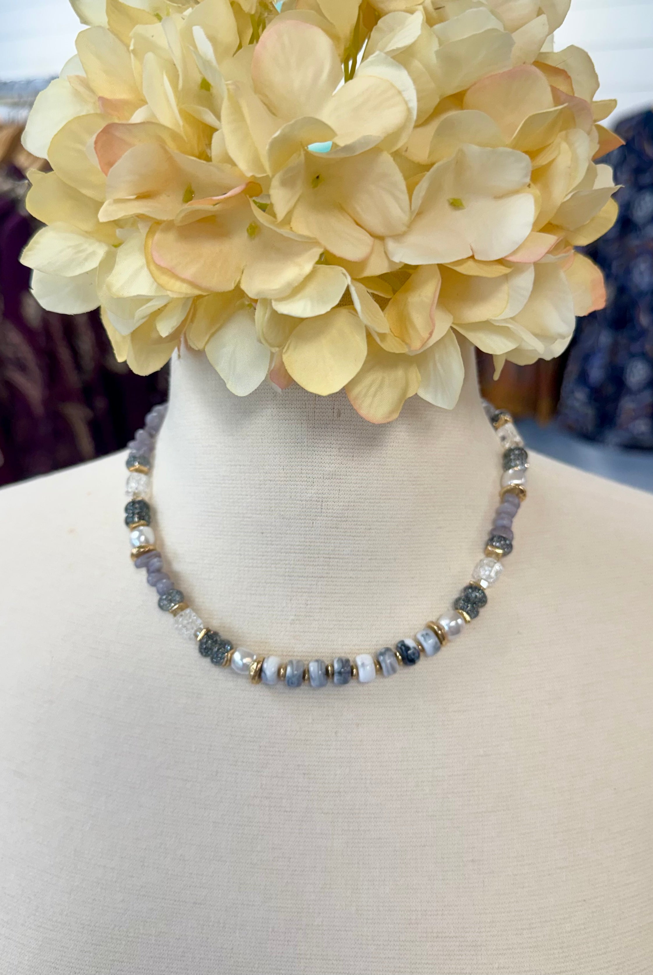 Stone Sugar Candy Bead Necklace-280 Accessories-Golden Stella-The Lovely Closet, Women's Fashion Boutique in Alexandria, KY
