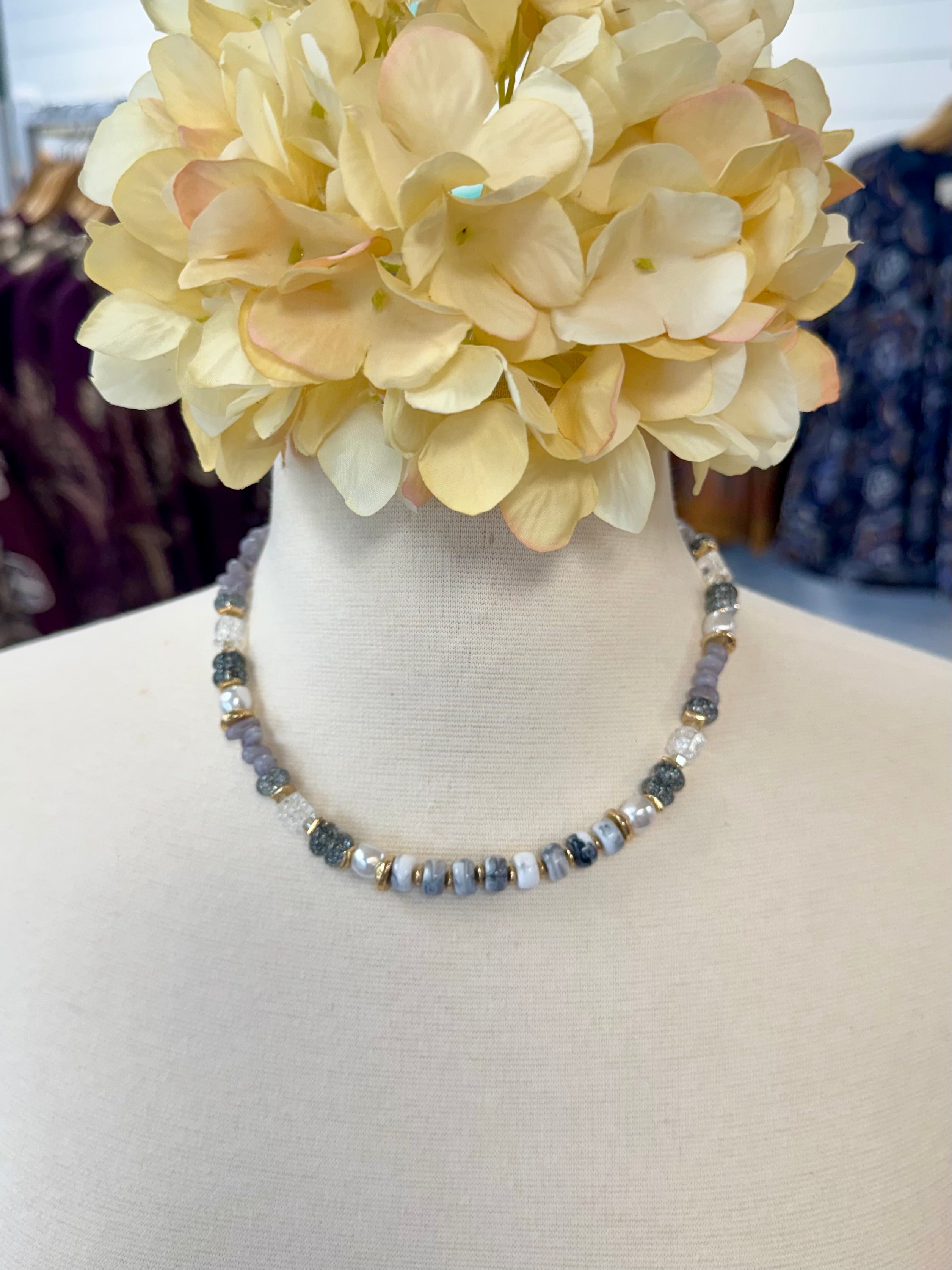 Stone Sugar Candy Bead Necklace-280 Accessories-Golden Stella-The Lovely Closet, Women's Fashion Boutique in Alexandria, KY