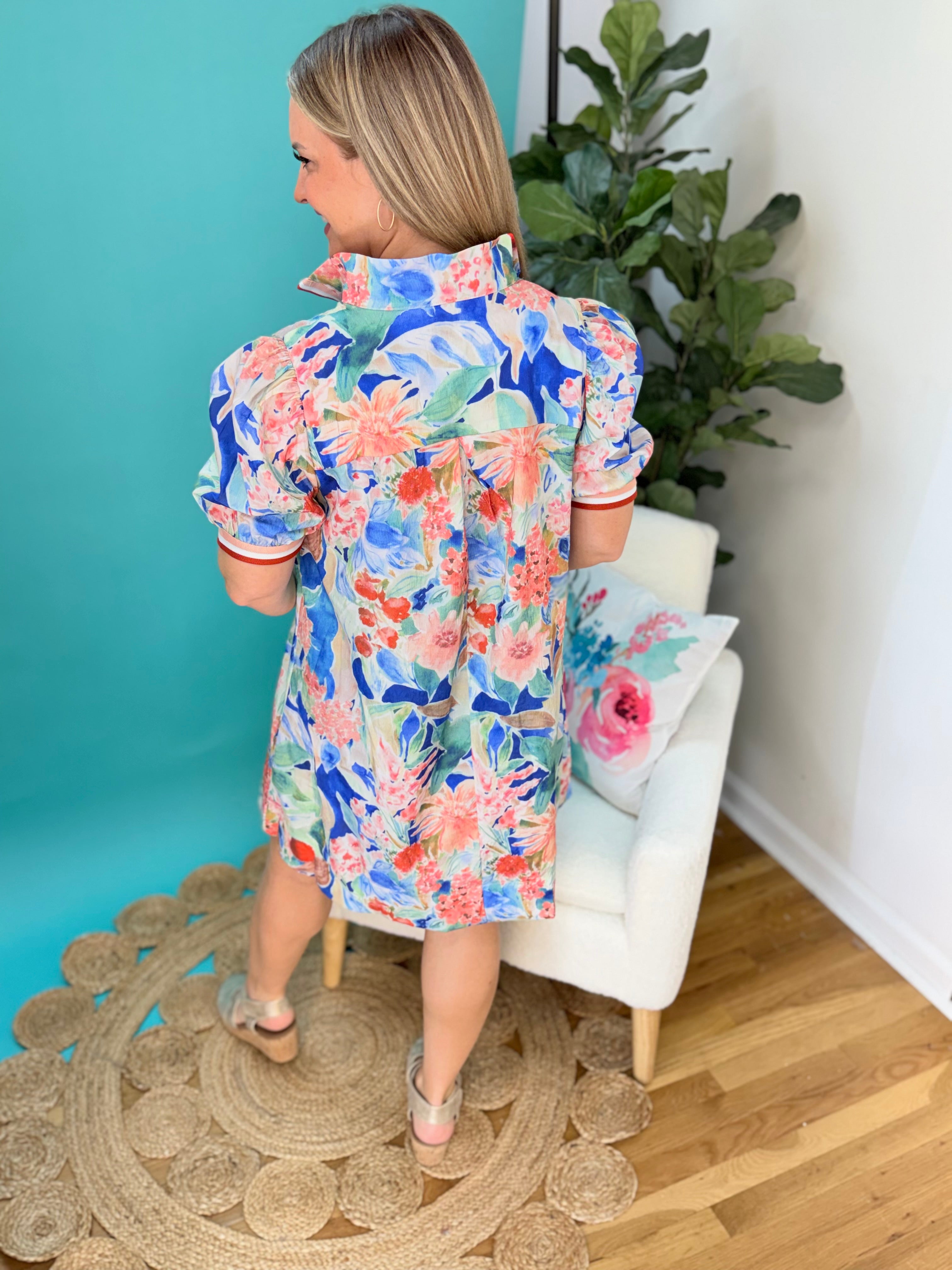 Garden Daydream Dress-180 Dresses-umgee-The Lovely Closet, Women's Fashion Boutique in Alexandria, KY