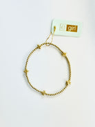 Egirl Small Signature Cross Gold 2mm Gold Bracelet-260 eNewton-eNewton-The Lovely Closet, Women's Fashion Boutique in Alexandria, KY