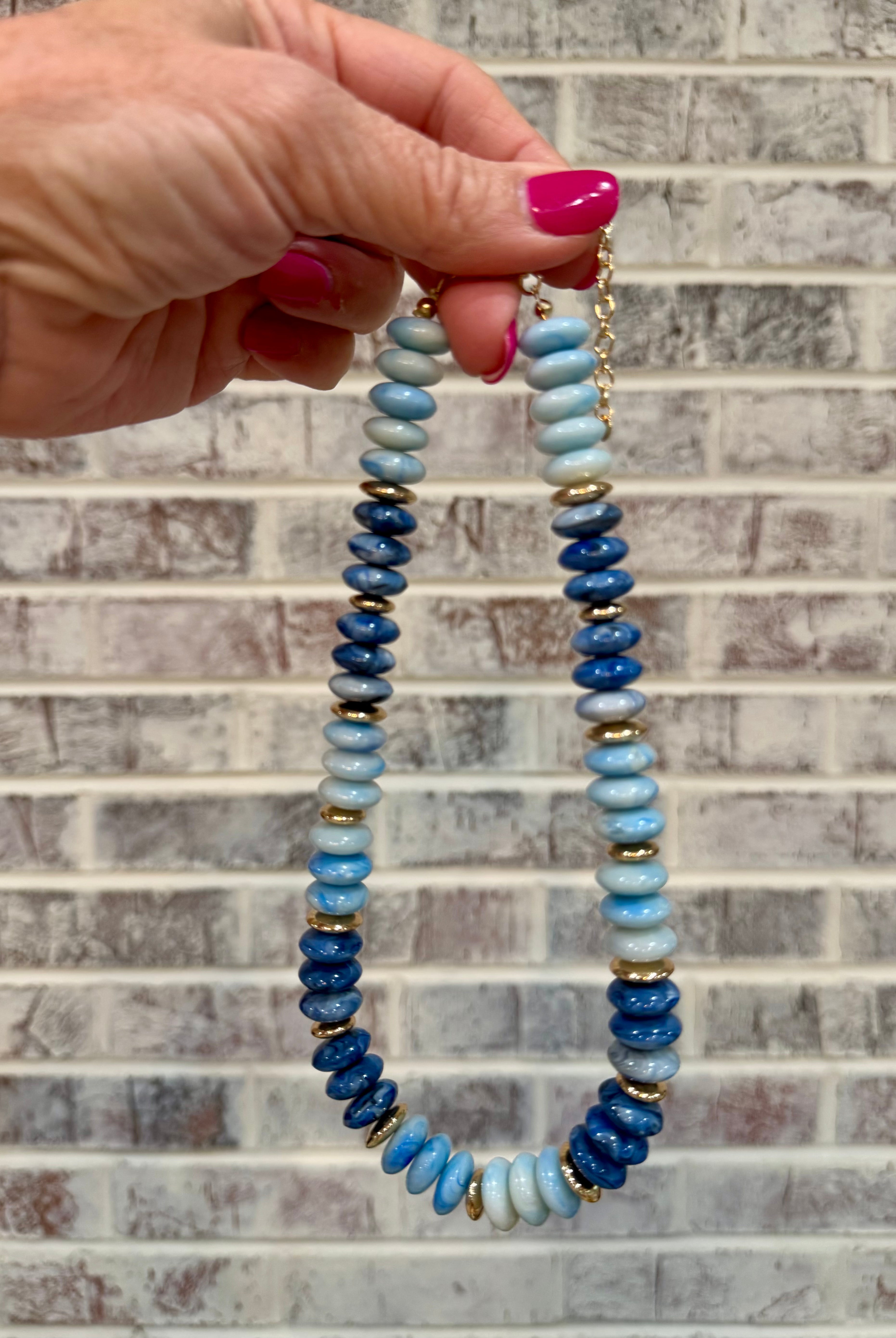Blueberry Sorbet Candy Bead Necklace-280 Accessories-Golden Stella-The Lovely Closet, Women's Fashion Boutique in Alexandria, KY