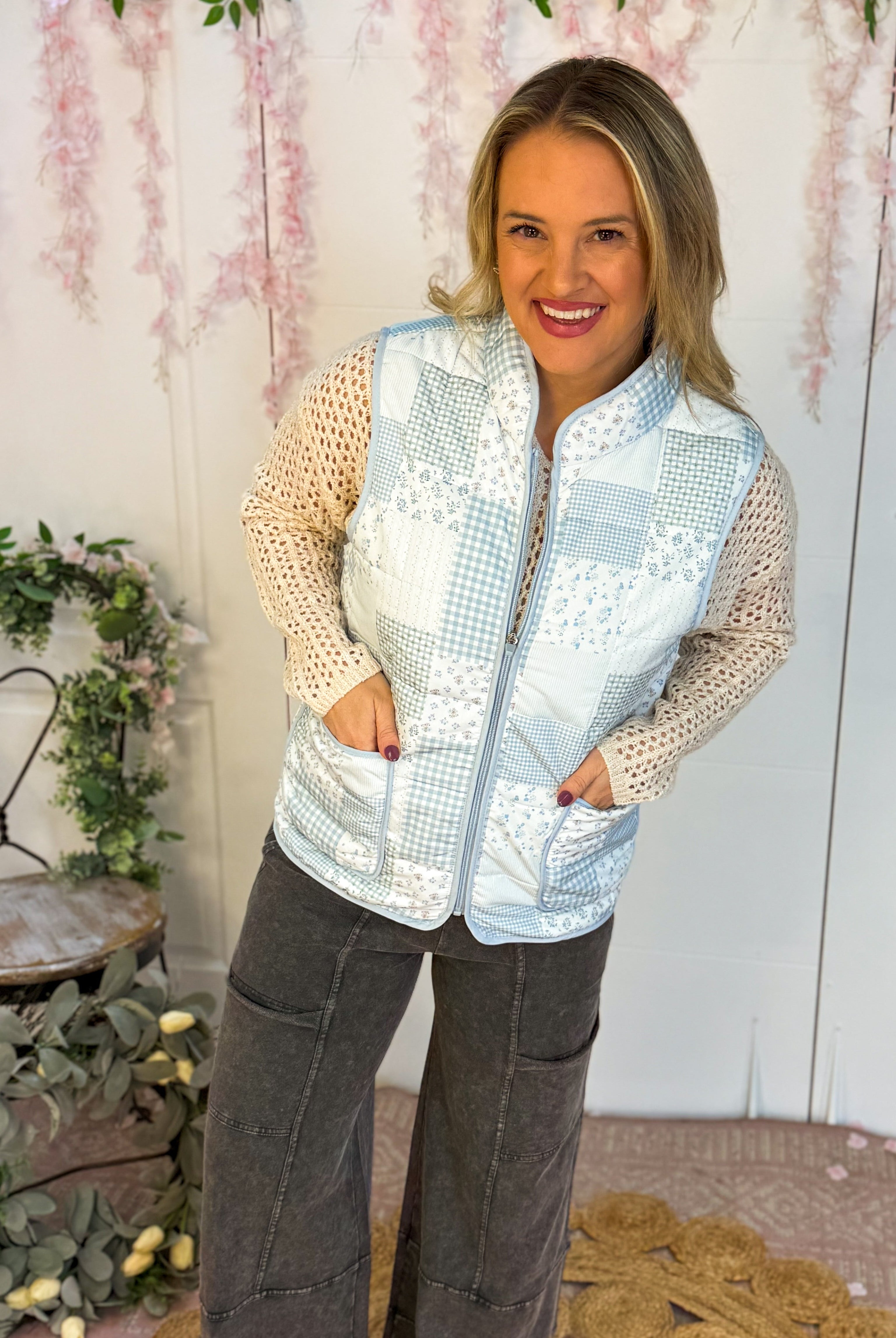Winter Blues Vest-The Lovely Closet-The Lovely Closet, Women's Fashion Boutique in Alexandria, KY