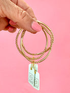 Bliss Bar Pattern Gold 3mm-260 eNewton-eNewton-The Lovely Closet, Women's Fashion Boutique in Alexandria, KY