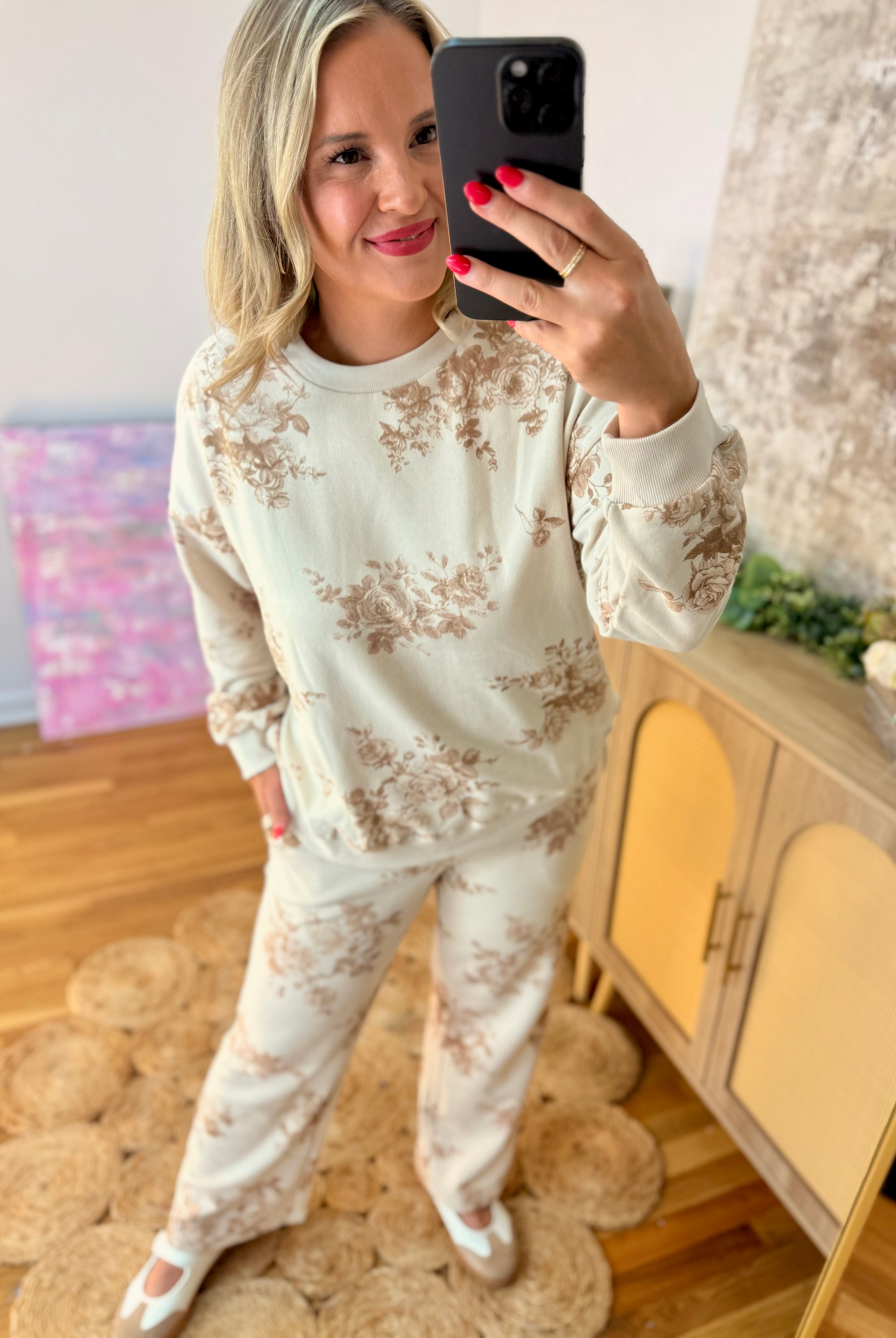 Falling for Floral Pullover-190 Rompers/Jumpsuits/Sets-Blu Pepper-The Lovely Closet, Women's Fashion Boutique in Alexandria, KY