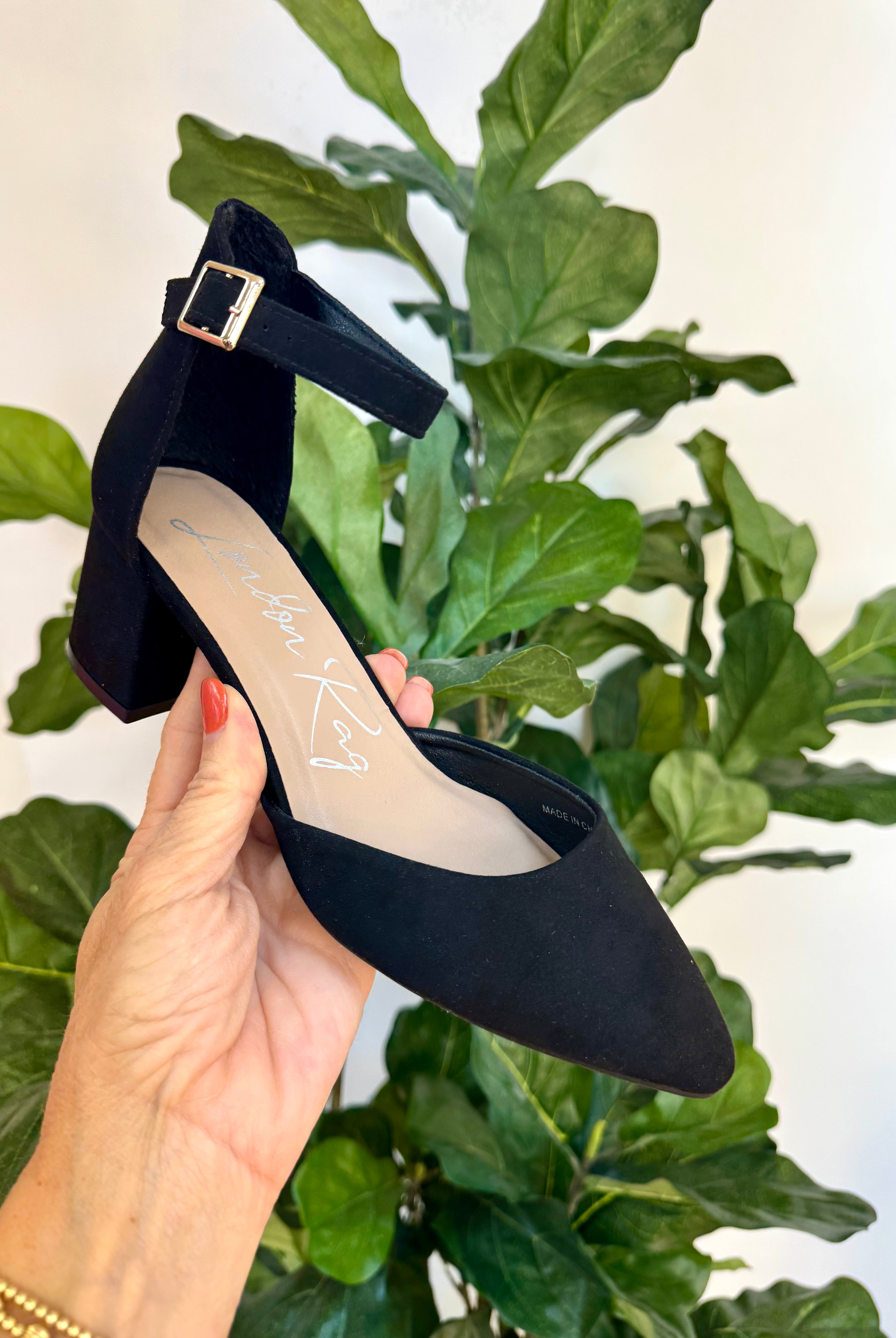 Midnight Elegance Block Heel-270 Shoes-London Rag-The Lovely Closet, Women's Fashion Boutique in Alexandria, KY