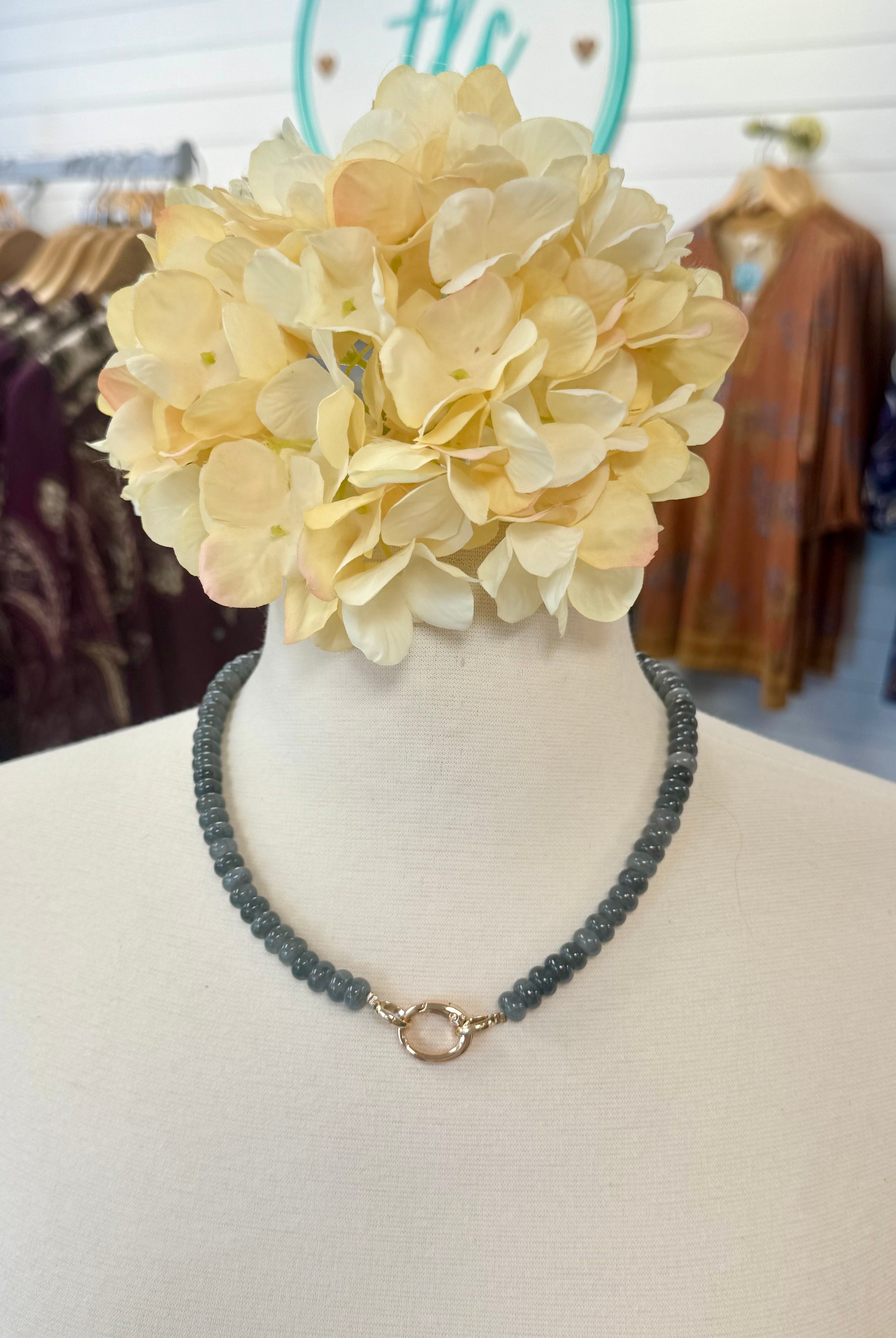 Grey Truffle Candy Stone Necklace-280 Accessories-judson-The Lovely Closet, Women's Fashion Boutique in Alexandria, KY