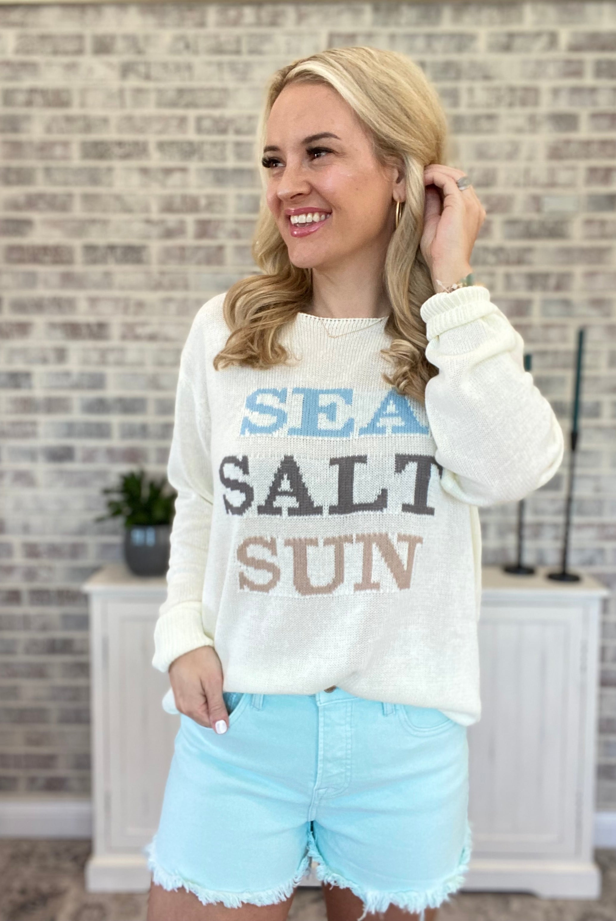 Sea Salt Sun Sweater-140 Sweaters-The Lovely Closet-The Lovely Closet, Women's Fashion Boutique in Alexandria, KY