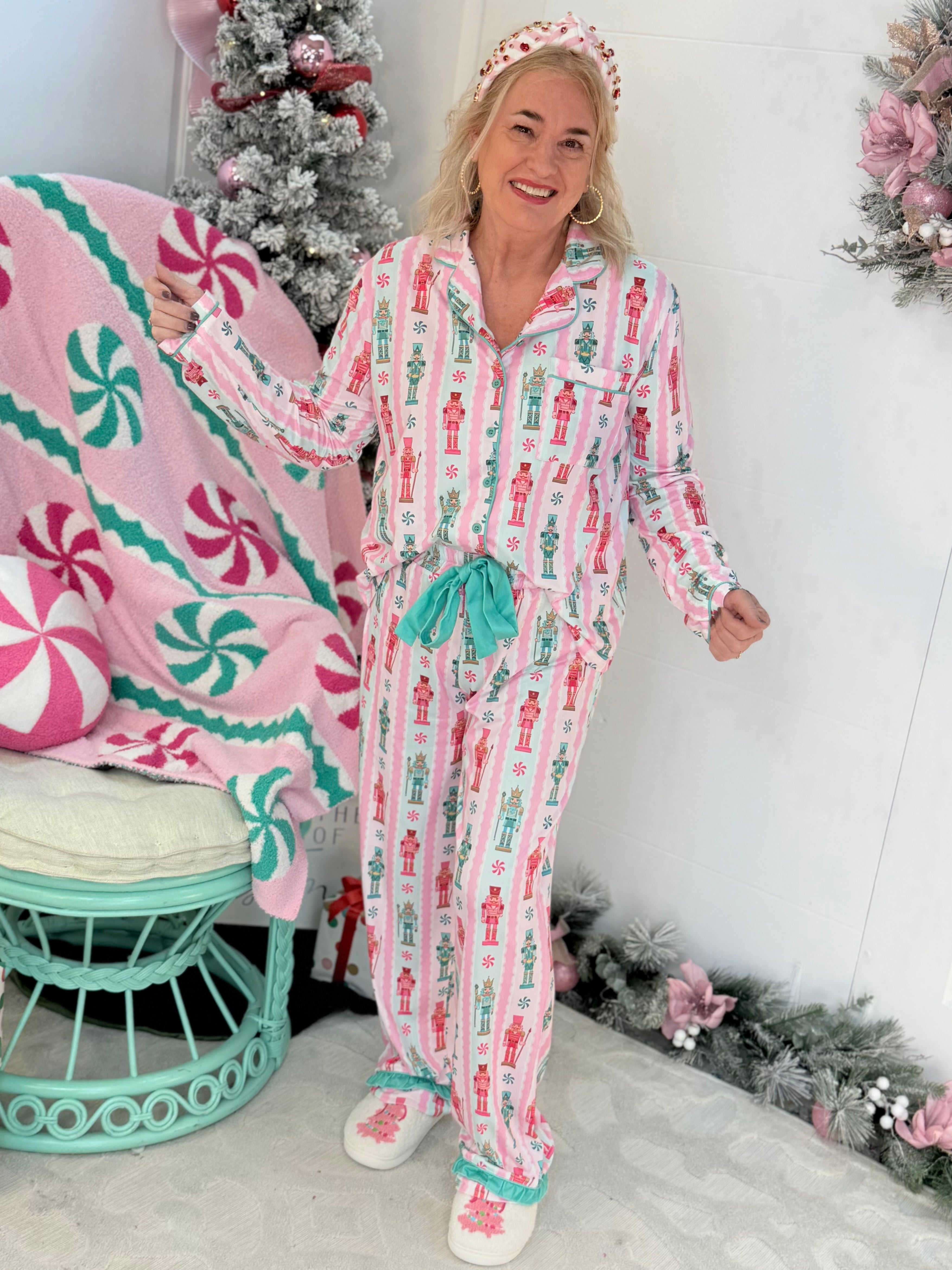 PINK-mas PJ Set - Nutcracker Magic Ruffle-350 Holiday-Jess Lea-The Lovely Closet, Women's Fashion Boutique in Alexandria, KY