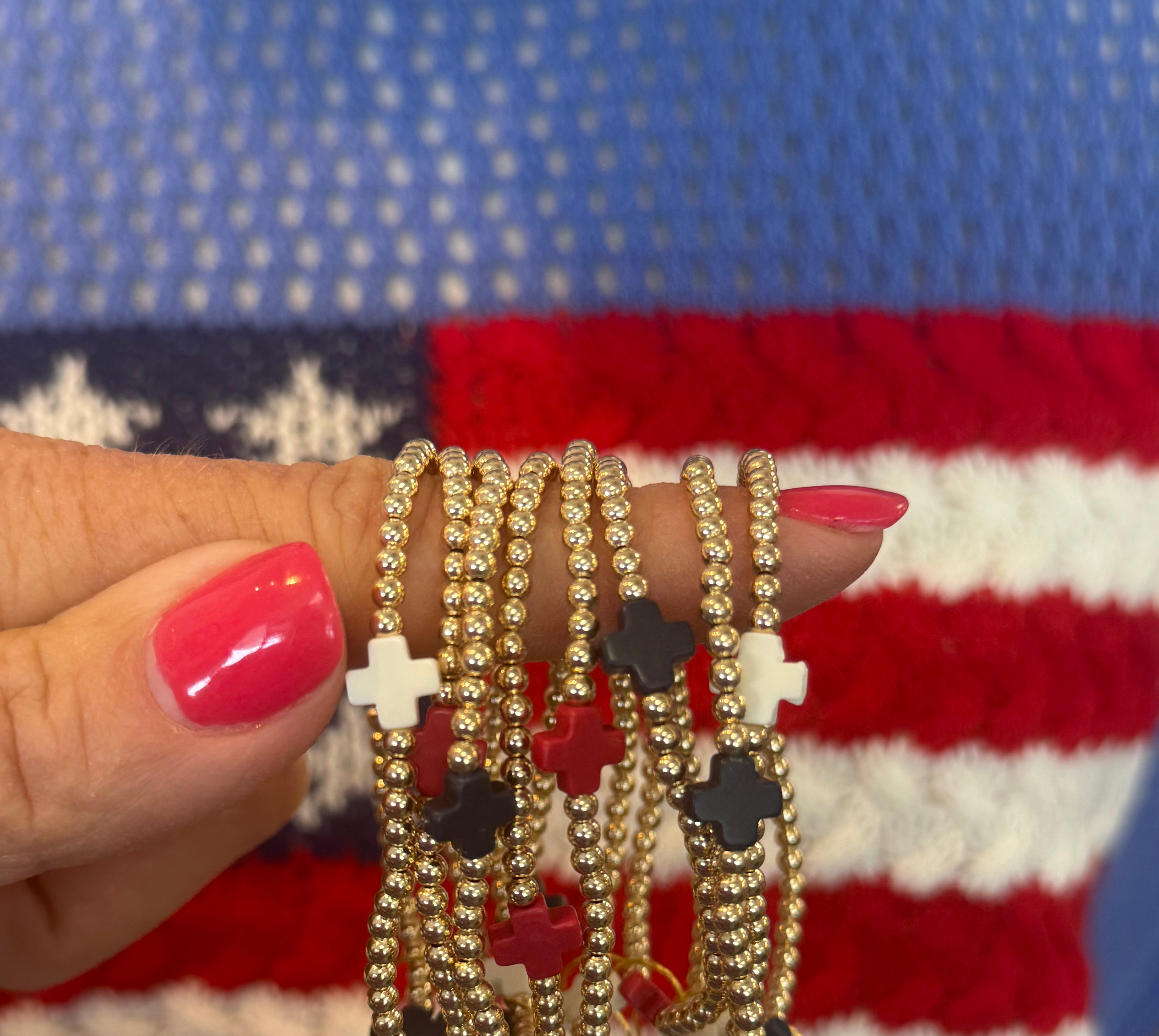 Signature Cross Gold 3mm Firecracker-260 eNewton-The Lovely Closet-The Lovely Closet, Women's Fashion Boutique in Alexandria, KY