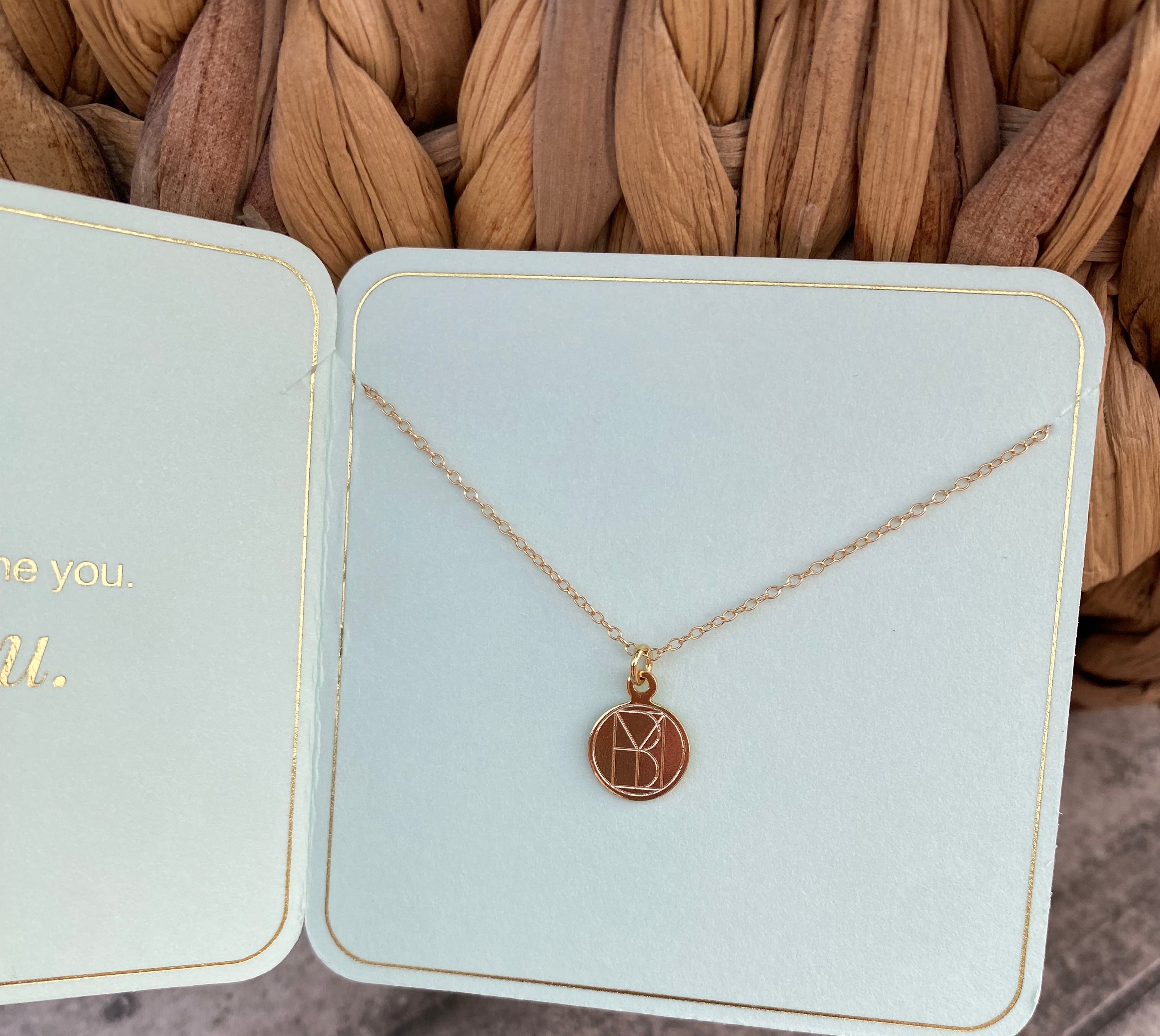 16" Necklace Gold - Be You Small Gold Disc-260 eNewton-eNewton-The Lovely Closet, Women's Fashion Boutique in Alexandria, KY