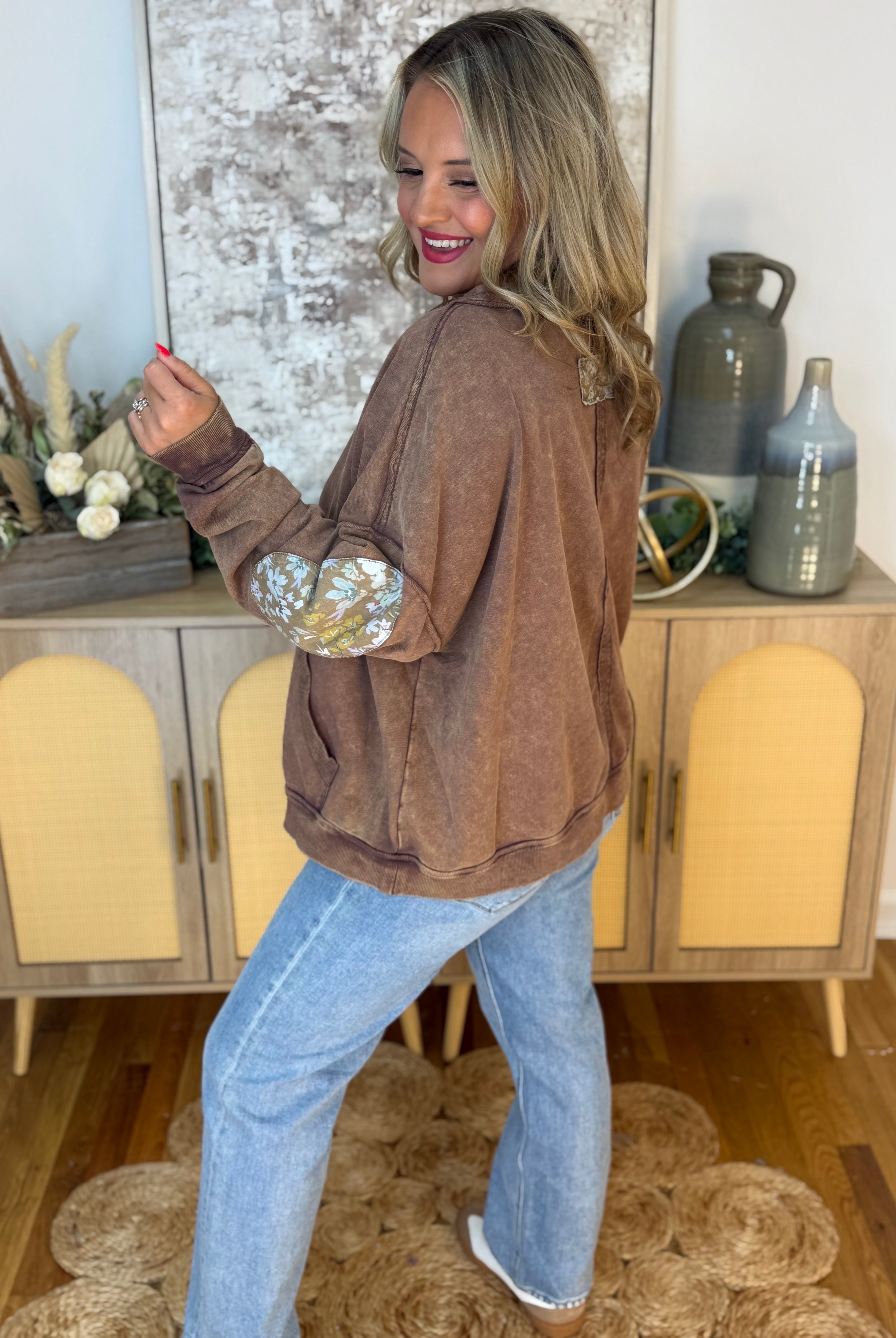 Easy Living Hooded Pullover-110 Long Sleeve Top-J.nna-The Lovely Closet, Women's Fashion Boutique in Alexandria, KY