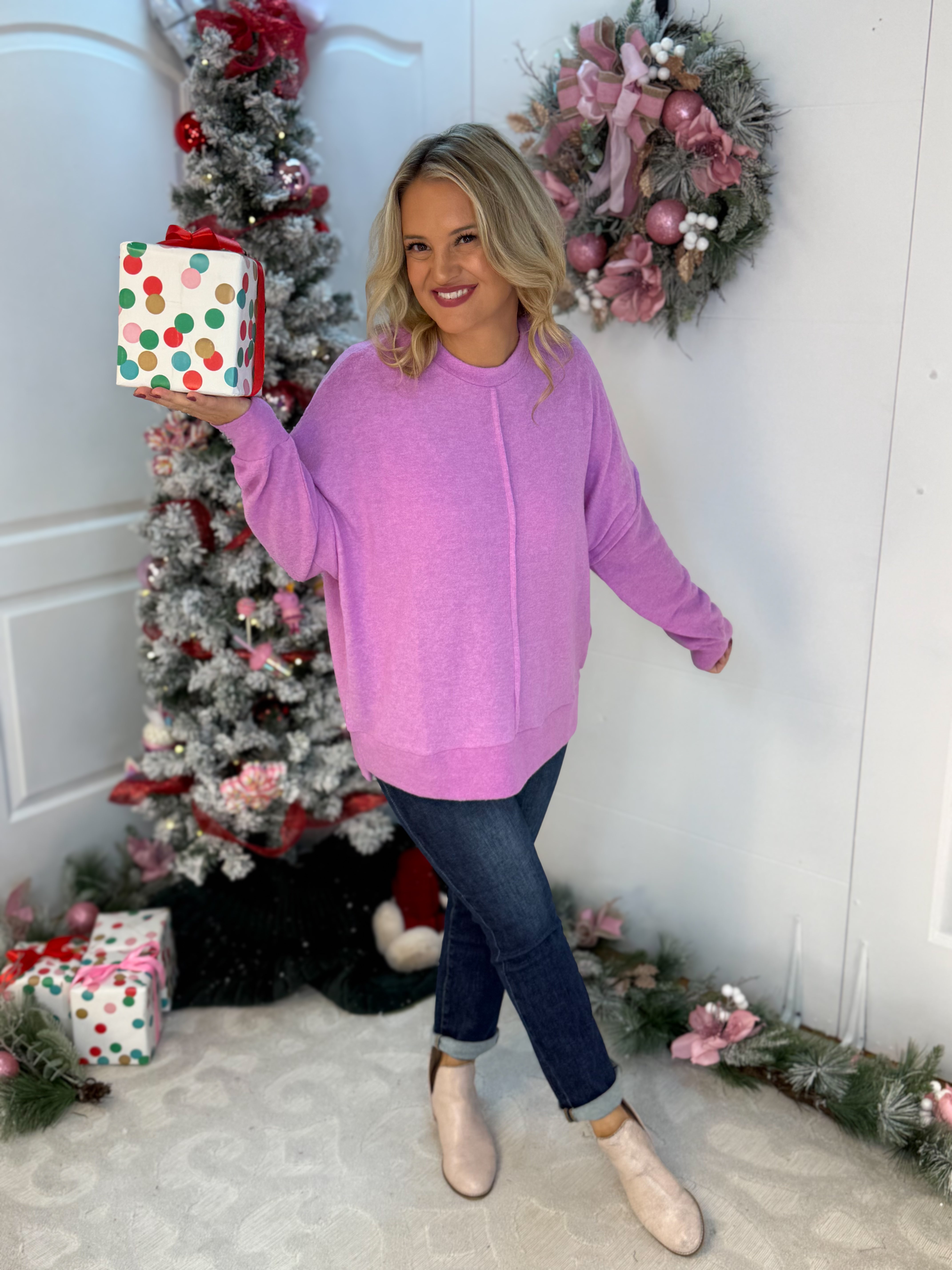 BLACK FRIDAY 7AM - COLD SNAP TOP-110 Long Sleeve Top-zenana-The Lovely Closet, Women's Fashion Boutique in Alexandria, KY