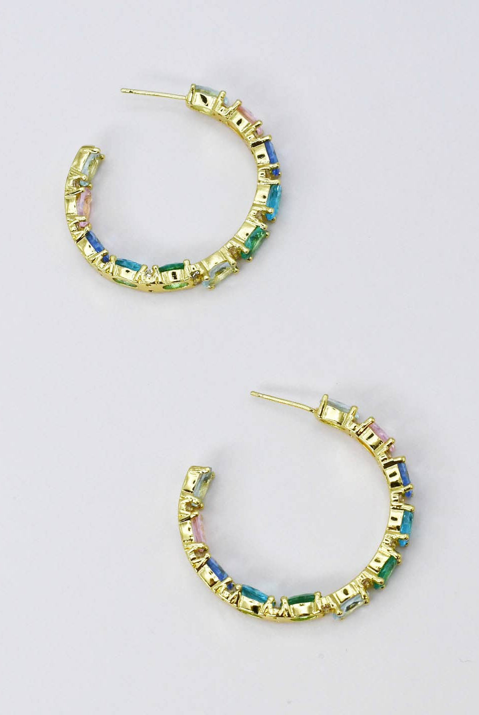 Pastel Dreams Hoop Gold -250 Jewelry-Treasure Jewels Inc.-The Lovely Closet, Women's Fashion Boutique in Alexandria, KY