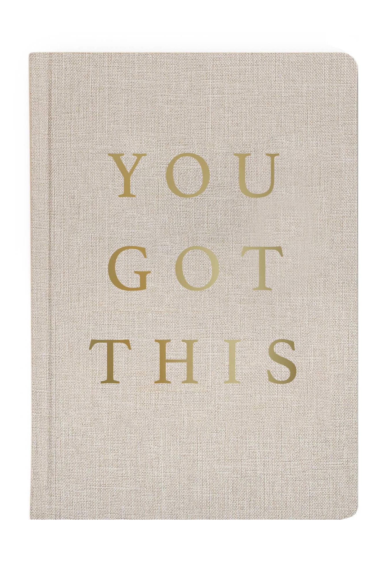 You Got This - Tan and Gold Foil Fabric Journal-310 Gift-Sweet Water Decor-The Lovely Closet, Women's Fashion Boutique in Alexandria, KY