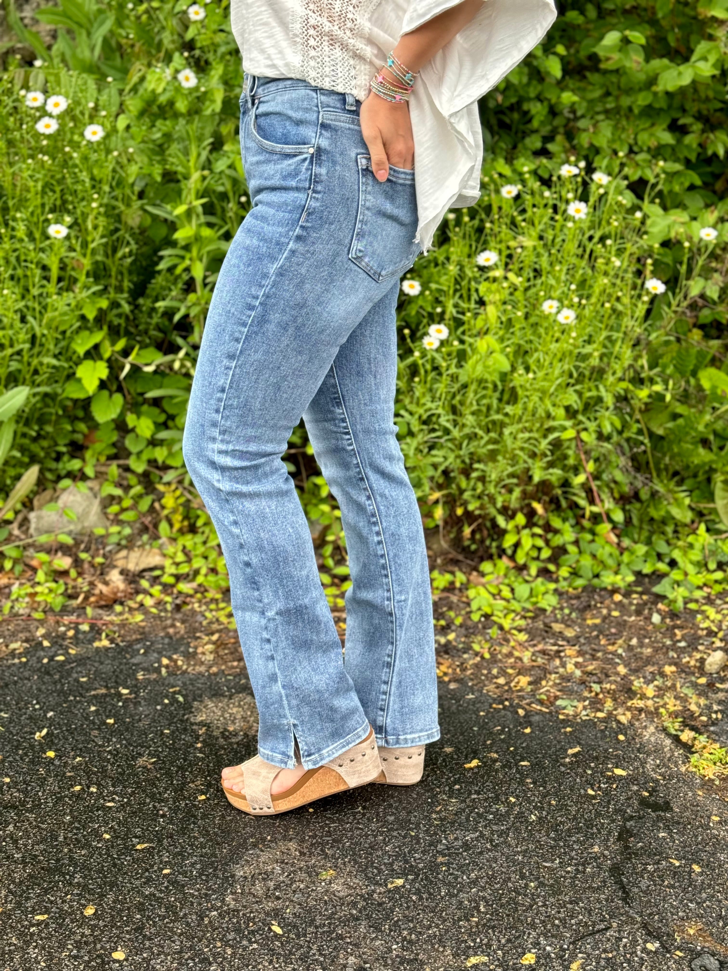 Risen - High Rise Relaxed Straight Jeans-210 Jeans-Risen-The Lovely Closet, Women's Fashion Boutique in Alexandria, KY