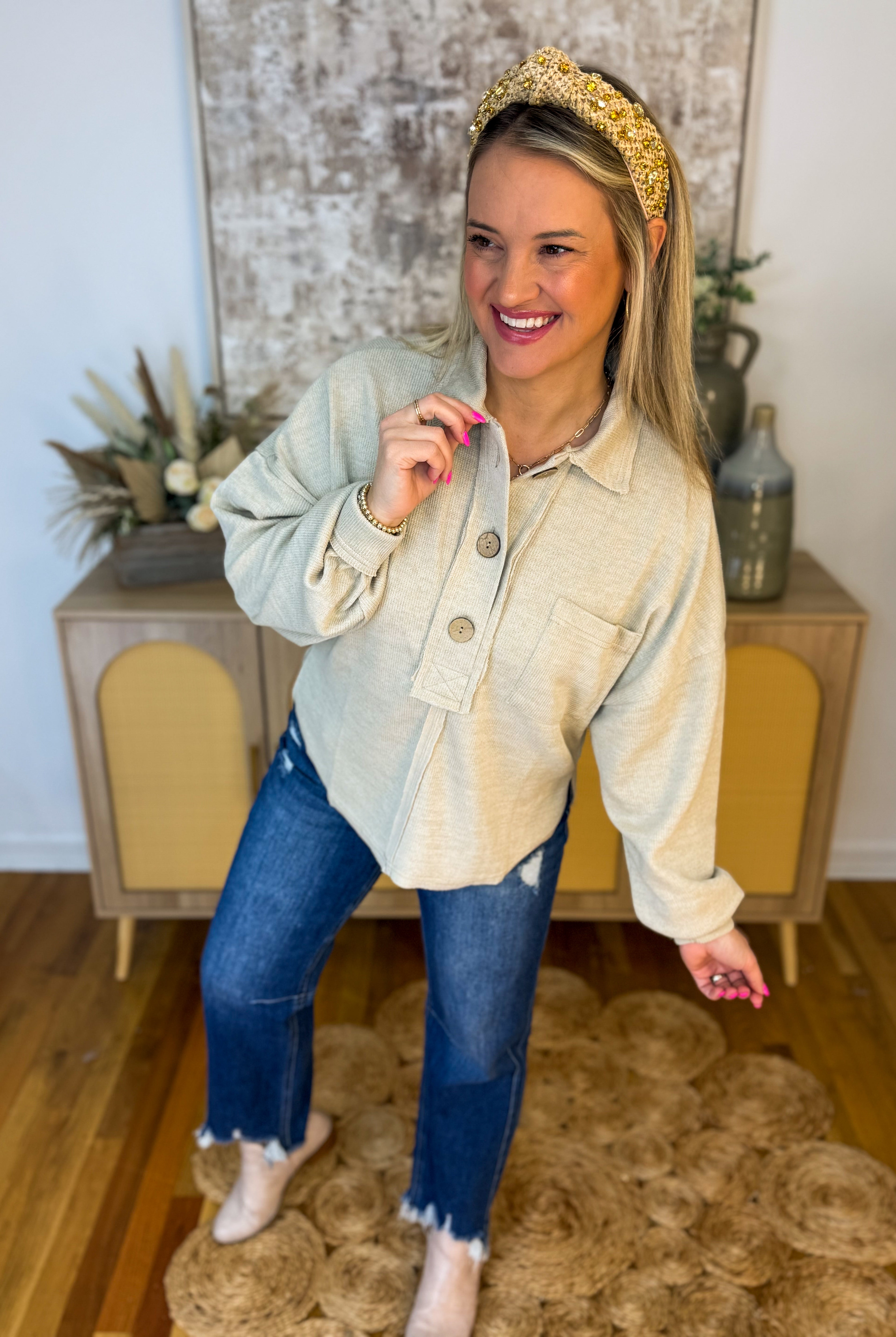 Charming Pullover-110 Long Sleeve Top-Blu Pepper-The Lovely Closet, Women's Fashion Boutique in Alexandria, KY