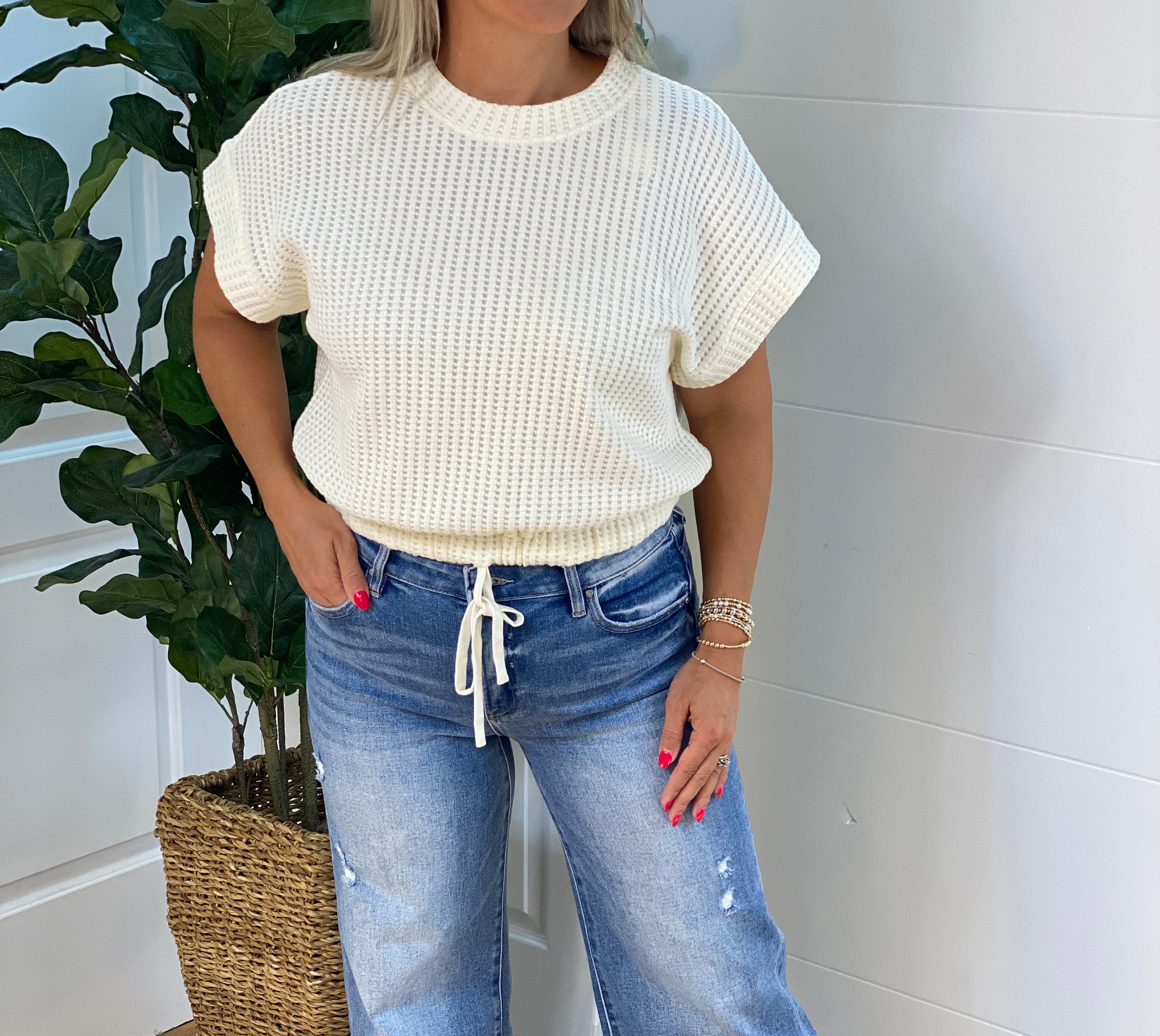 RISEN High Rise Crop Wide Leg-210 Jeans-Risen-The Lovely Closet, Women's Fashion Boutique in Alexandria, KY