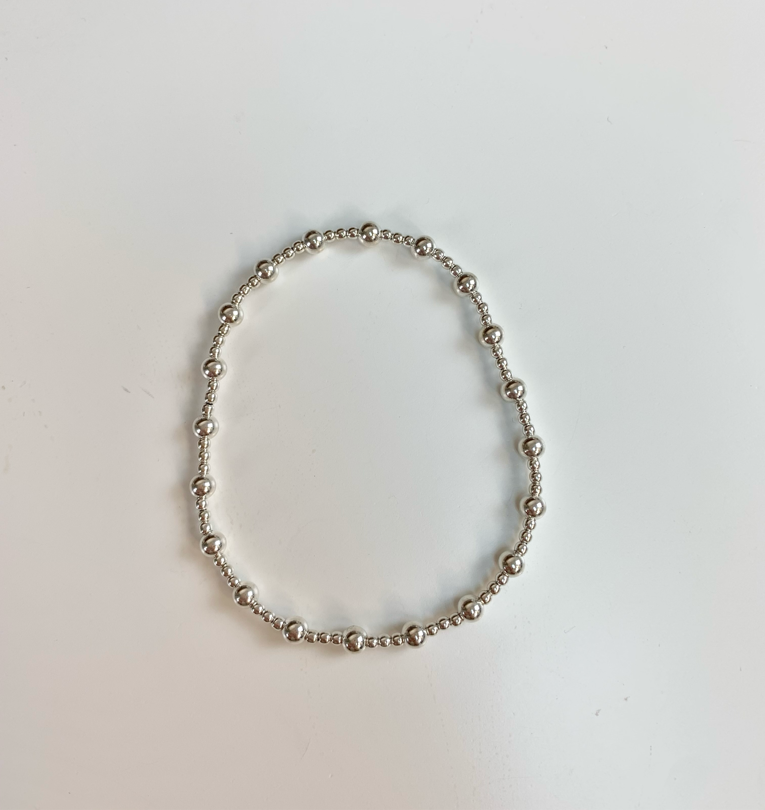 Classic Sincerity Pattern 4mm Silver Bracelet-260 eNewton-eNewton-The Lovely Closet, Women's Fashion Boutique in Alexandria, KY