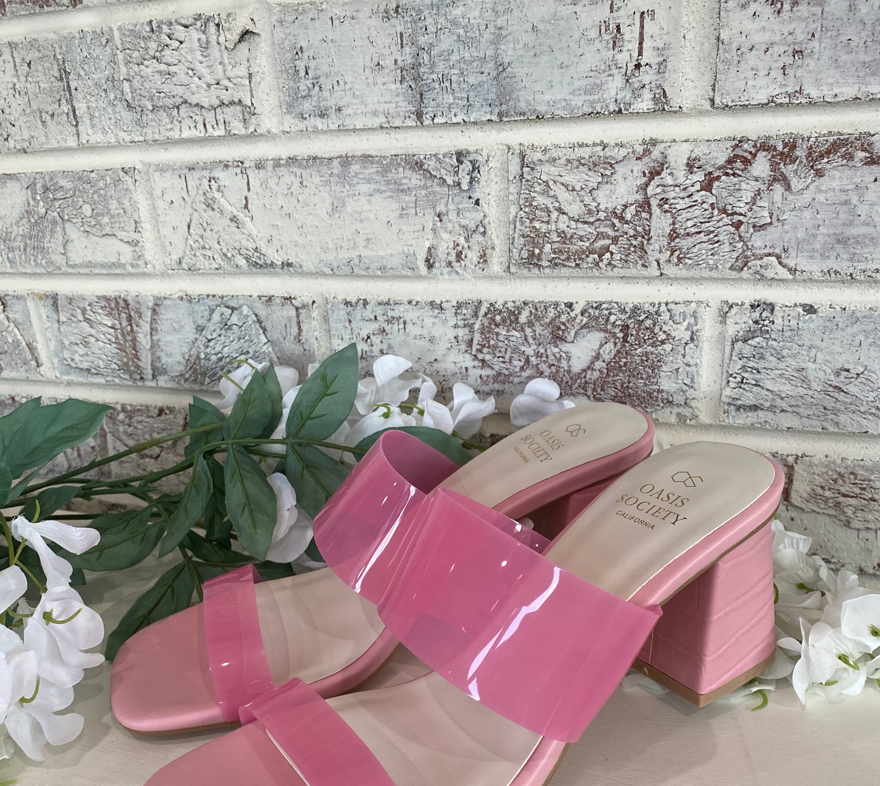 Pop of Pink Sandal-270 Shoes-The Lovely Closet-The Lovely Closet, Women's Fashion Boutique in Alexandria, KY