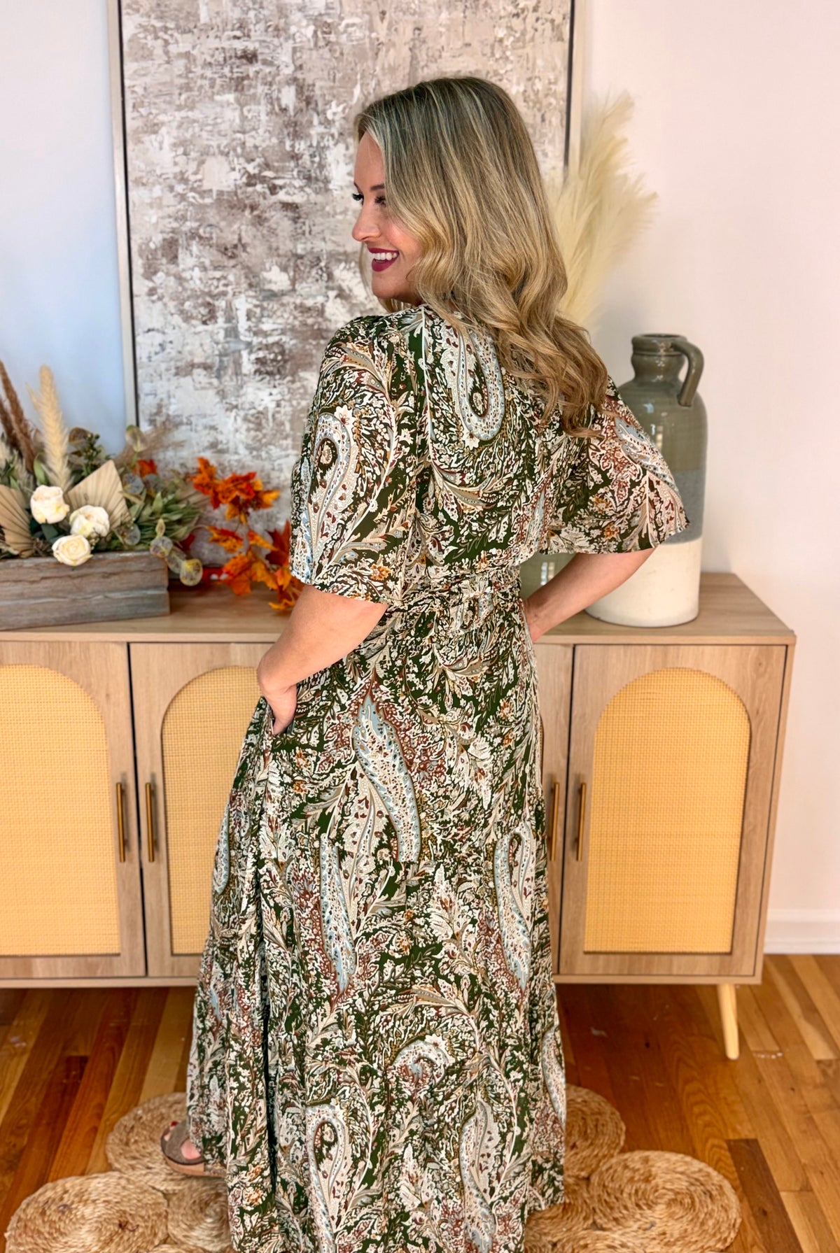 Seasonal Statement Maxi Dress-180 Dresses-She + Sky-The Lovely Closet, Women's Fashion Boutique in Alexandria, KY