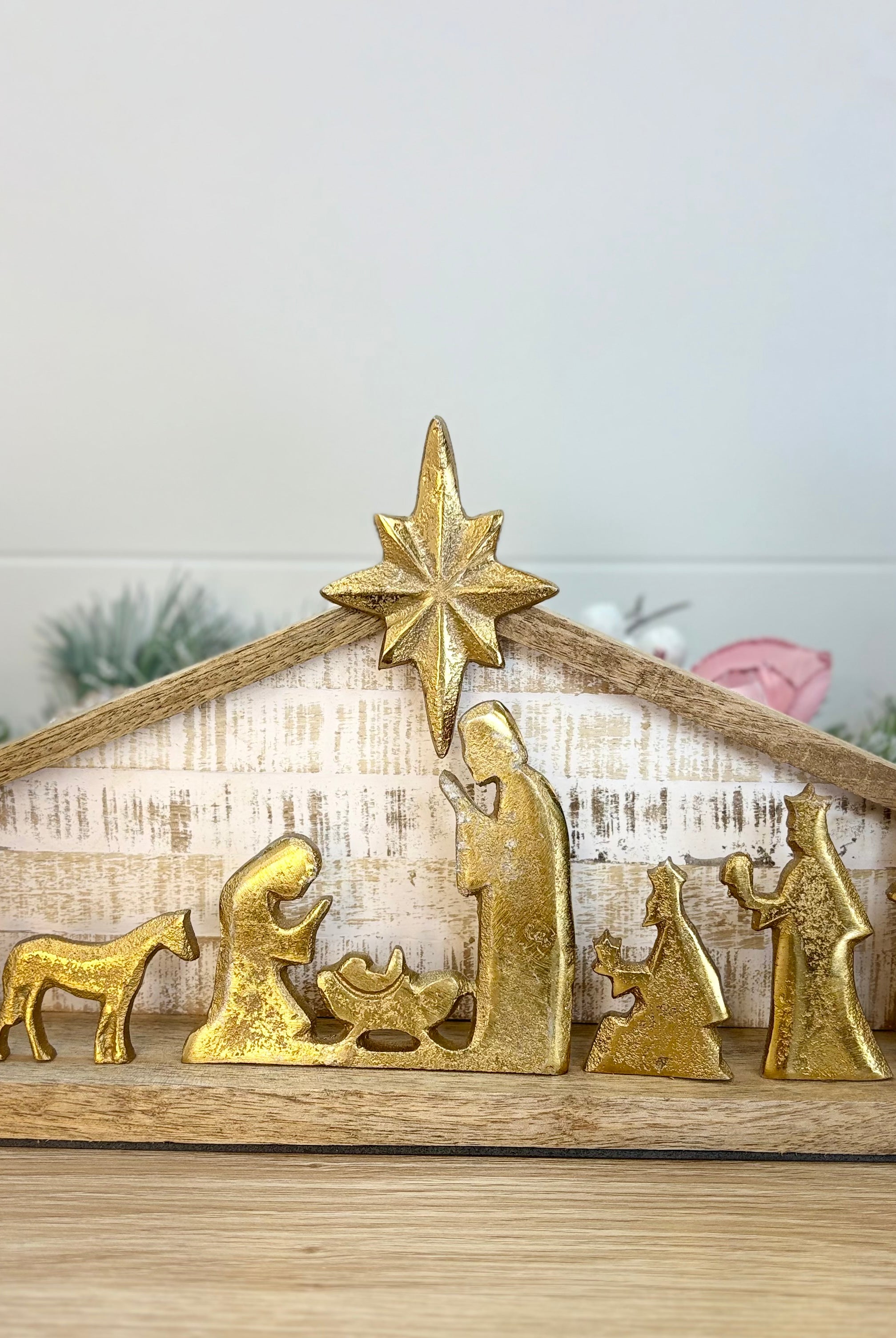 Nativity Scene Gold Large-350 Holiday-Mary Square-The Lovely Closet, Women's Fashion Boutique in Alexandria, KY