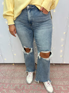 RISEN - High Rise Straight Crop Jeans-210 Jeans-Risen-The Lovely Closet, Women's Fashion Boutique in Alexandria, KY
